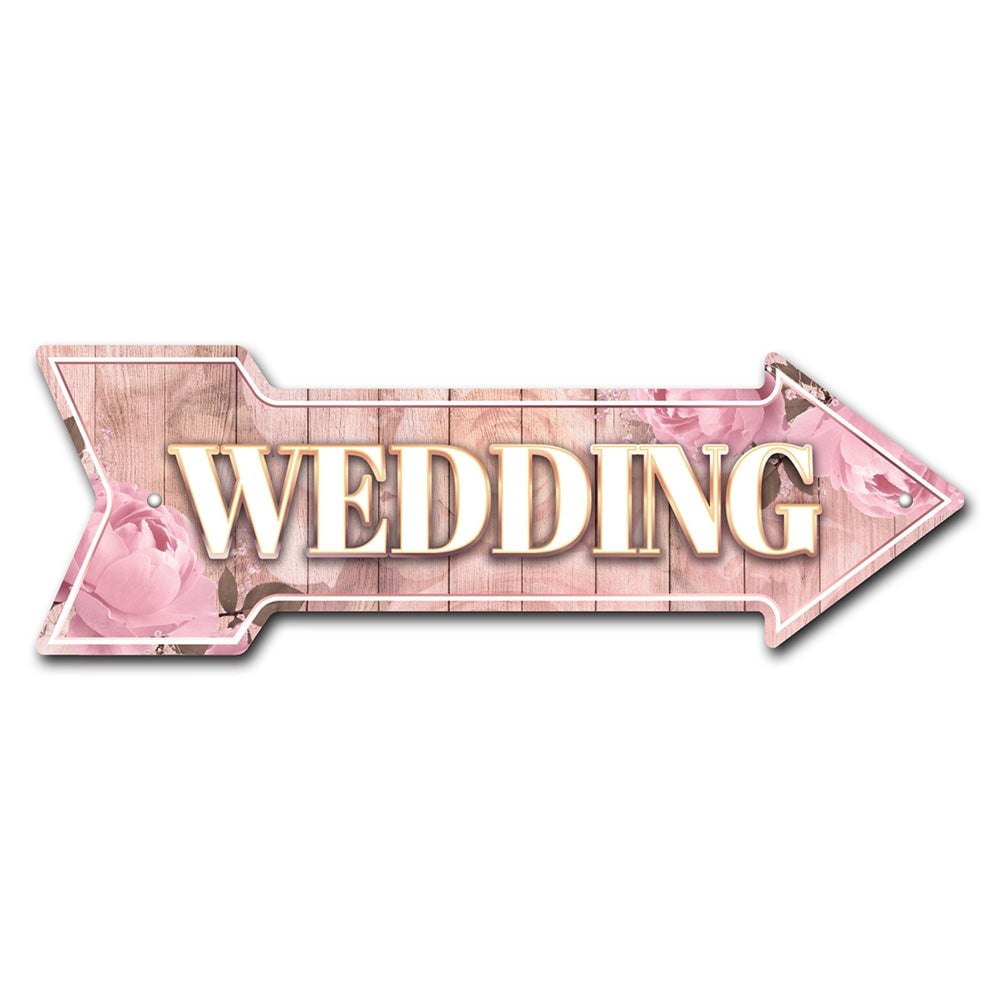 SignMission P-ARROW10-999550 10 x 30 in. Wide Wedding Arrow Sign