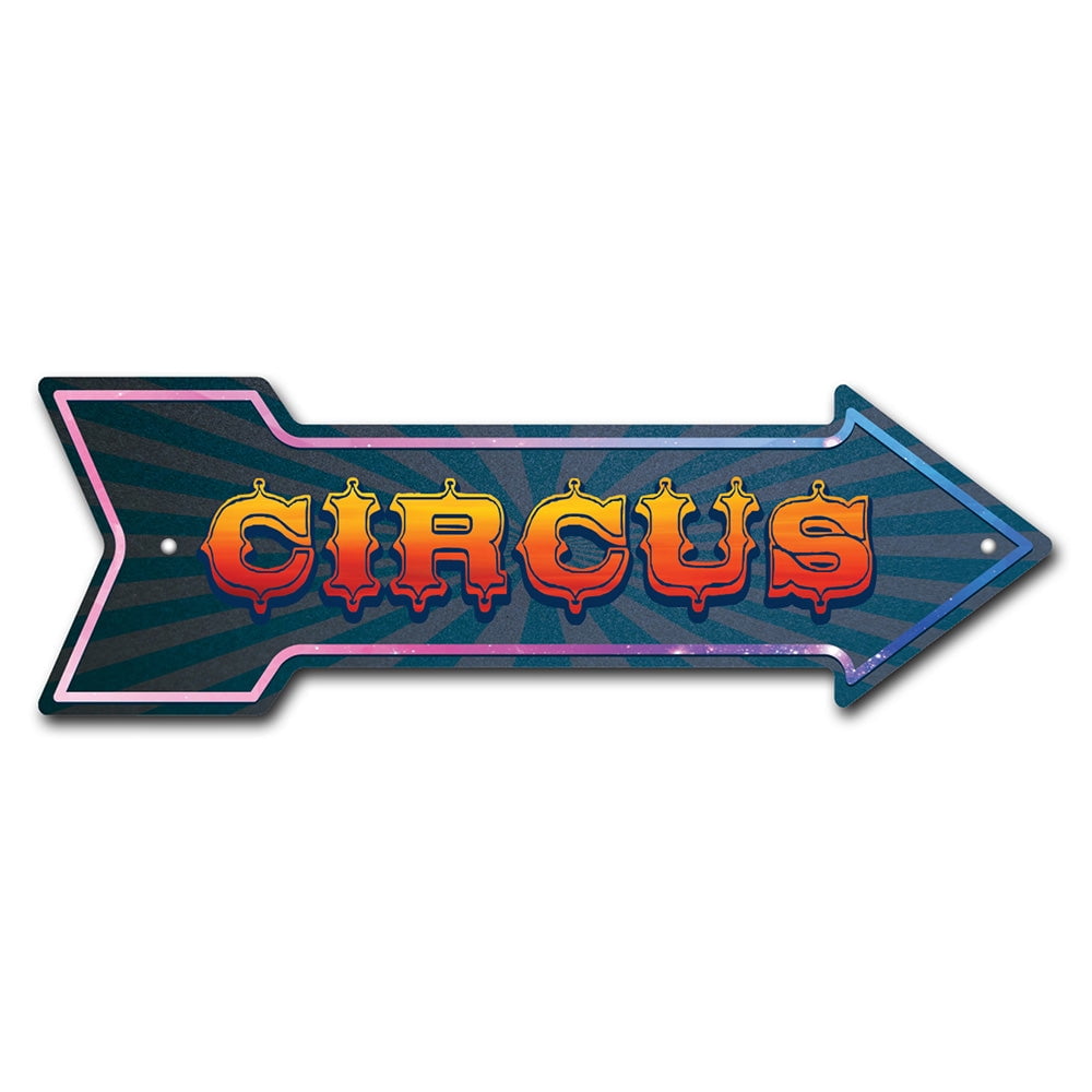 SignMission P-ARROW12-999913 12 x 36 in. Wide Circus Arrow Sign