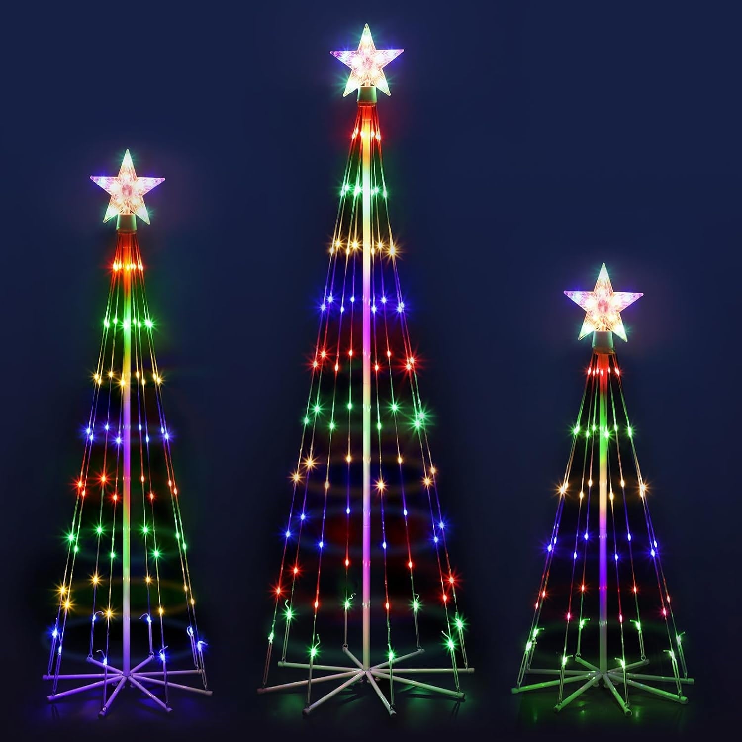 Solar Powered 10 in 1 Red and Green Candy Lights Outdoor Decorative String Lights Waterproof Energy Efficient Solar Candy Lights Ideal for Holiday Party Garden Patio Christmas Decorations