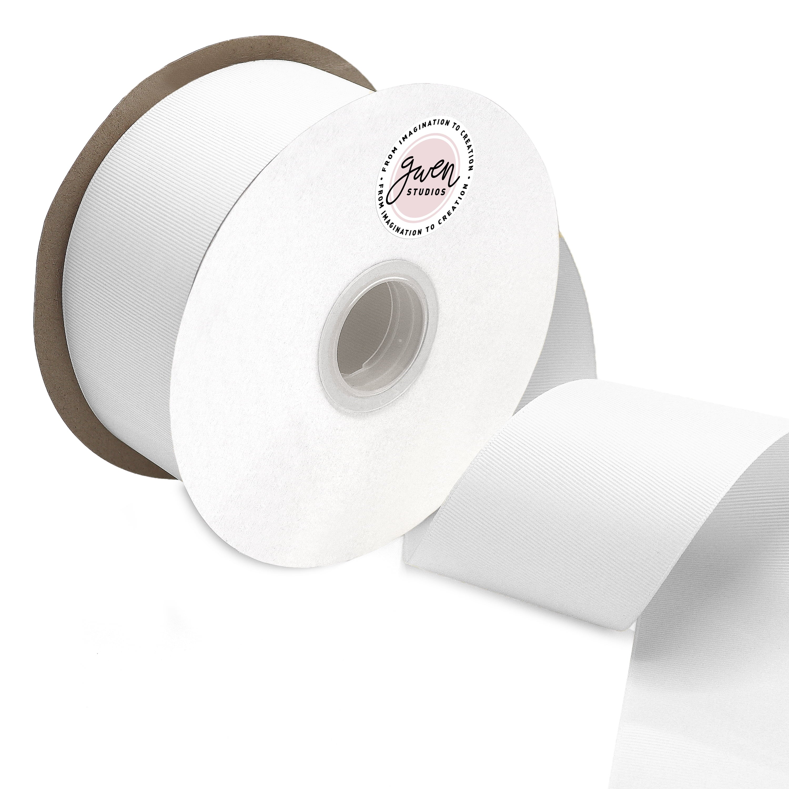 Solid White Grosgrain Ribbon, 2.5" x 50 Yards by Gwen Studios