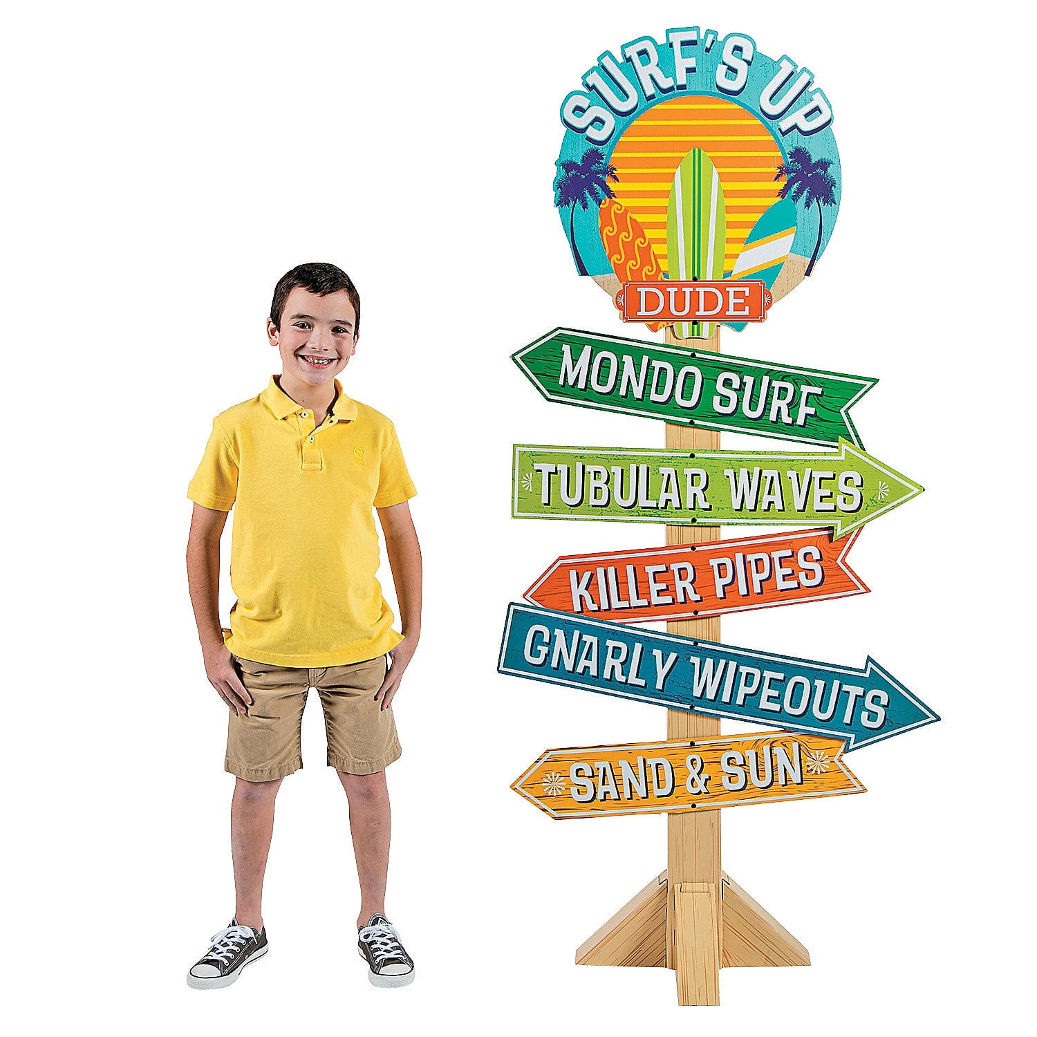Surfs Up Birthday Directional Sign - Party Decor - 1 Piece