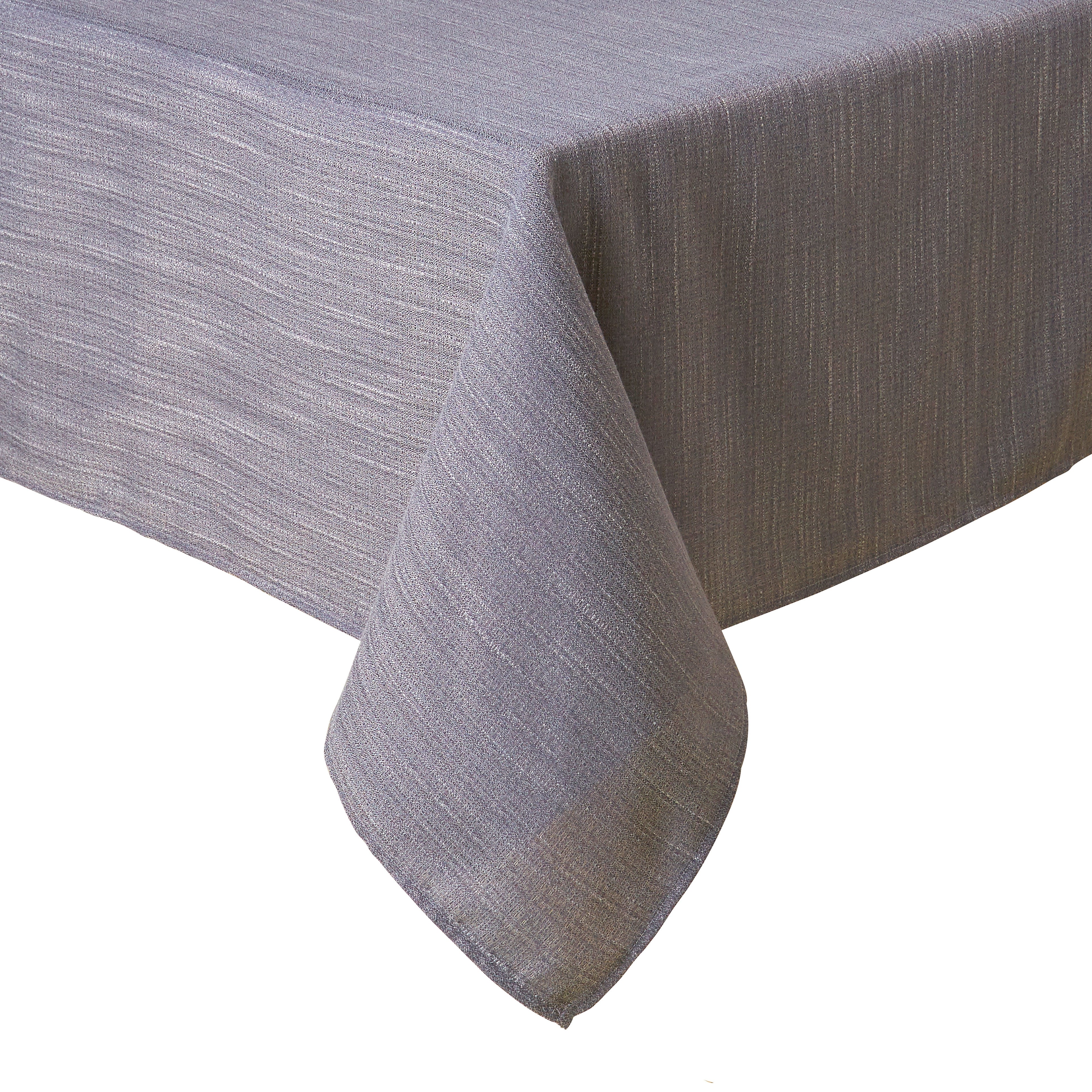 TOWN & COUNTRY LIVING Harper Stain and Water Resistant Tablecloth Single Pack, Grey Flannel, 60"x84"