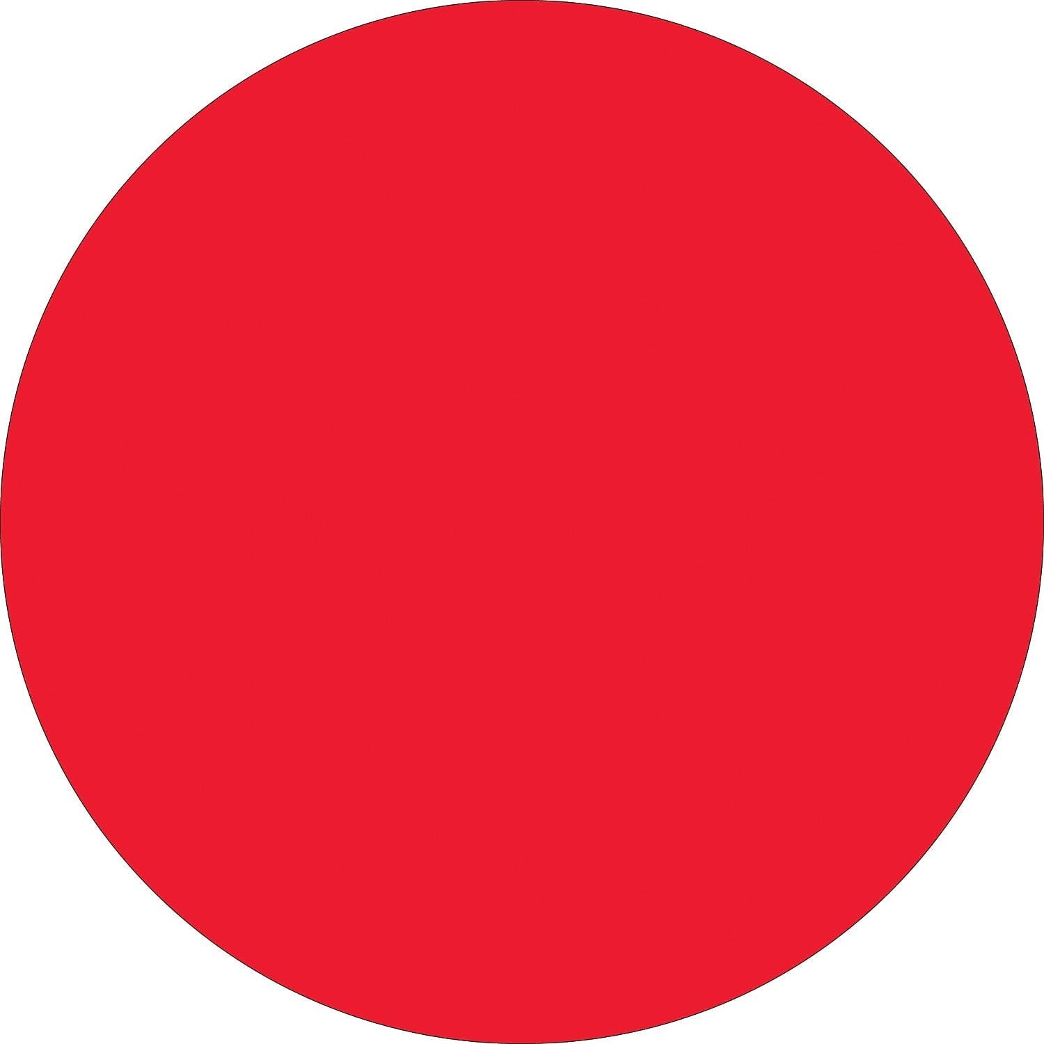 Tape Logic Inventory Circle Label,3",Red DL614G