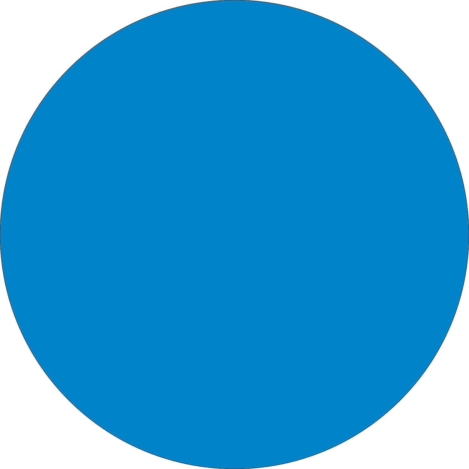 Tape Logic Inventory Circle Label,3",Light Blue DL614C