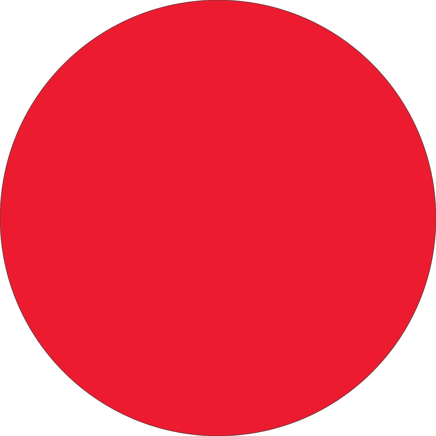 Tape Logic Inventory Circle Labels 4" Fluorescent Yellow 500/Roll DL615L