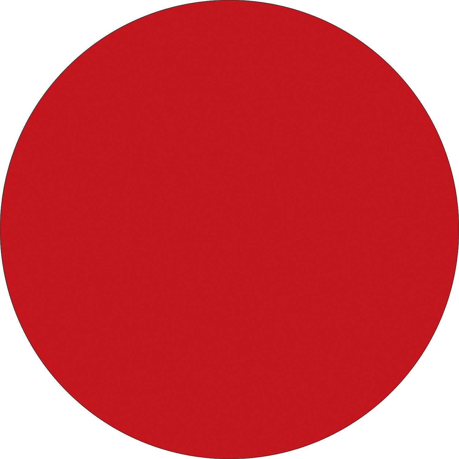 Tape Logic Inventory Circle Labels 4" Fluorescent Yellow 500/Roll DL615L