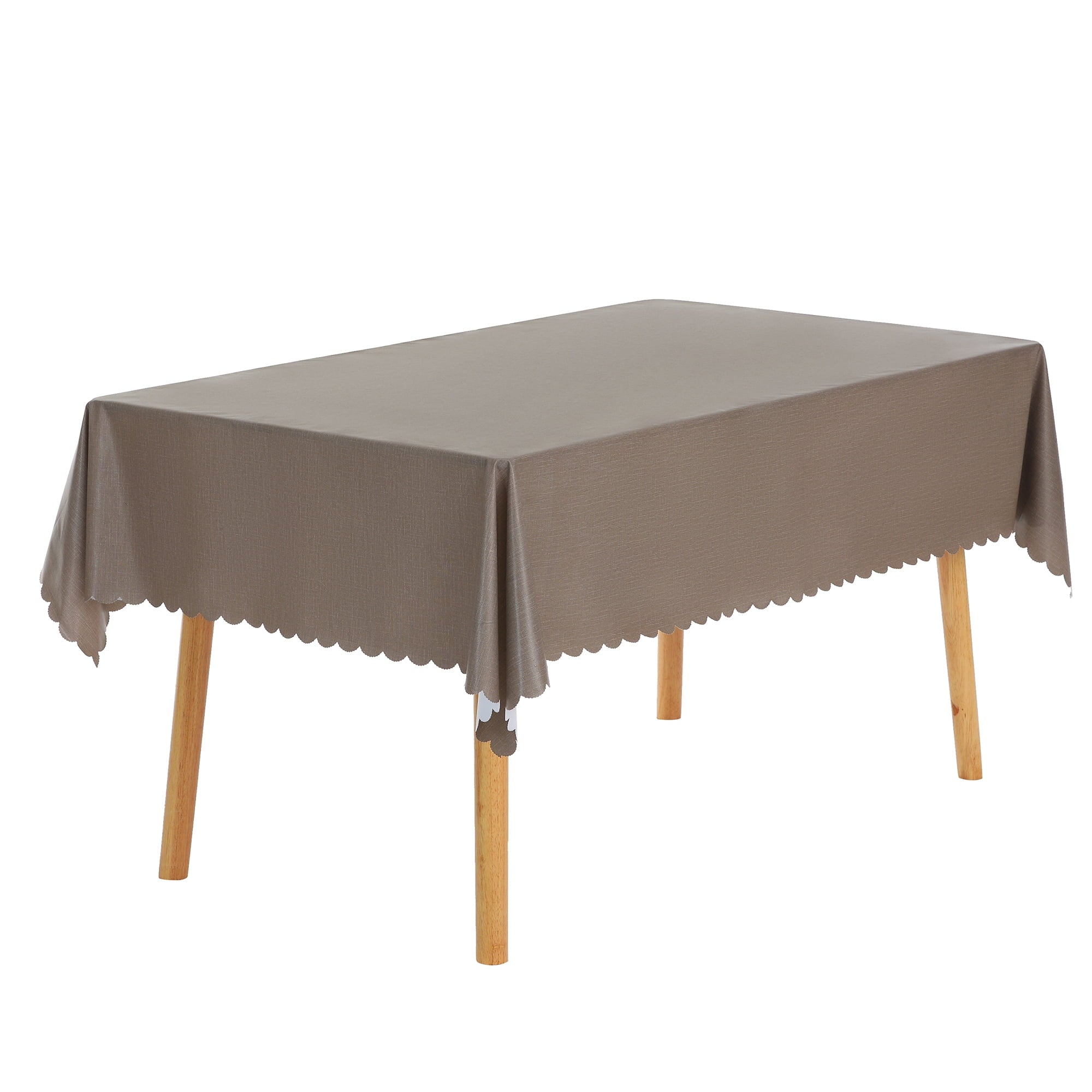 Unique Bargains 1 Pack Rectangle Tablecloth, Oil-Proof, Spill-Proof, and Water Resistance PVC Table Cover for Party Kitchen Dining Room Beige 55" x 71"