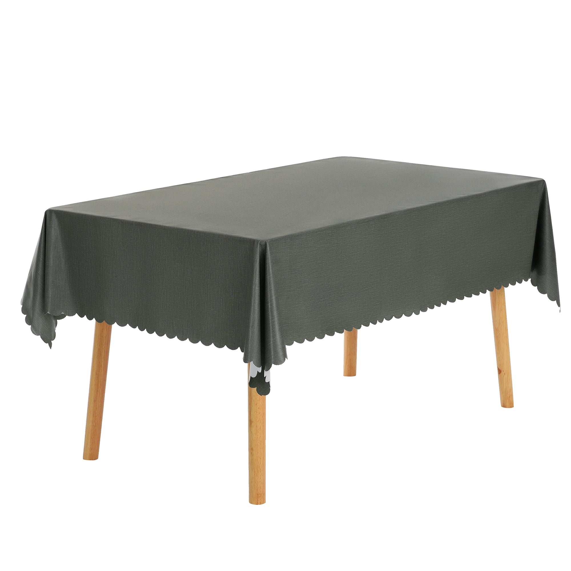 Unique Bargains 1 Pack Rectangle Tablecloth, Oil-Proof, Spill-Proof, and Water Resistance PVC Table Cover for Party Kitchen Dining Room Beige 55" x 71"