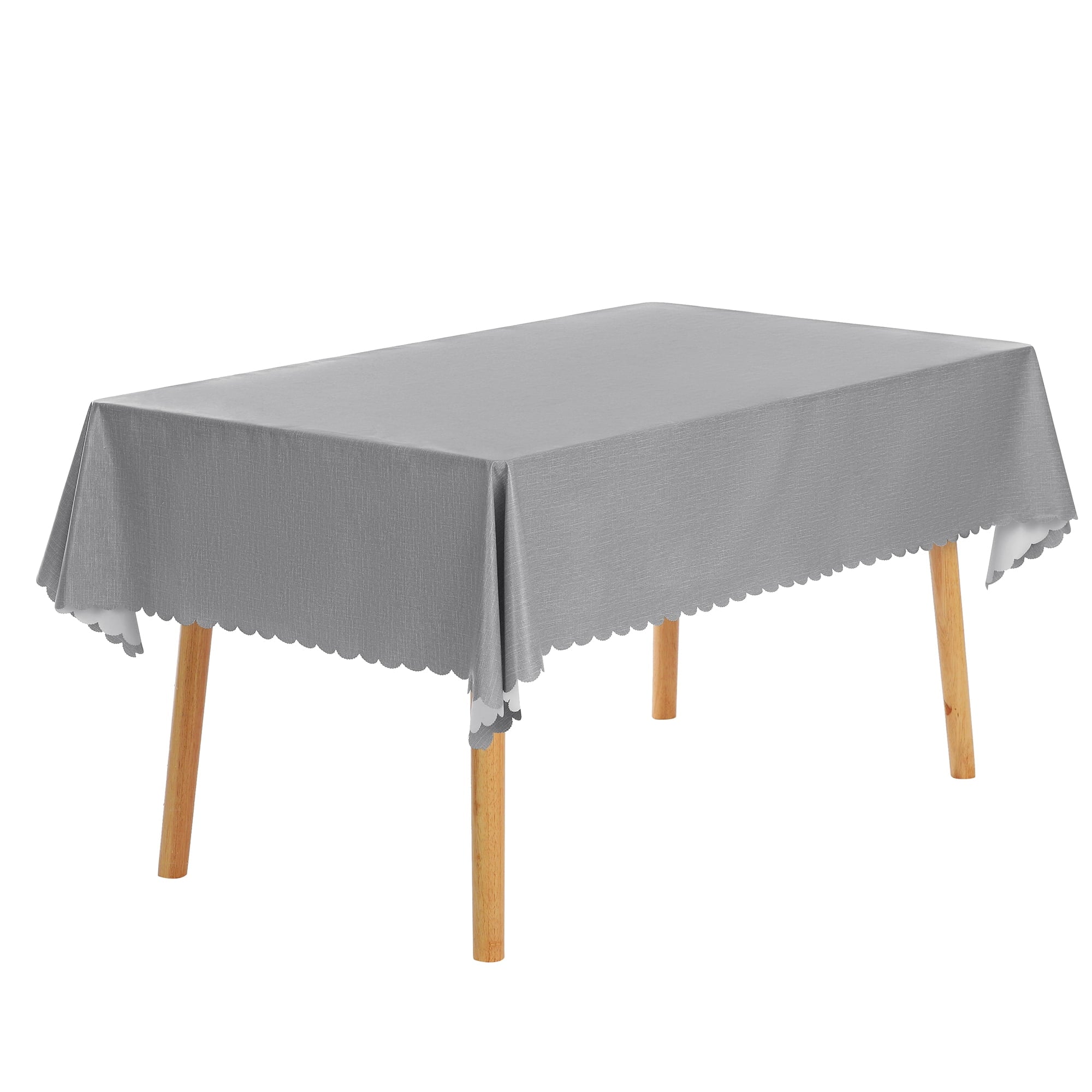 Unique Bargains 1 Pack Rectangle Tablecloth, Oil-Proof, Spill-Proof, and Water Resistance PVC Table Cover for Party Kitchen Dining Room Beige 55" x 71"