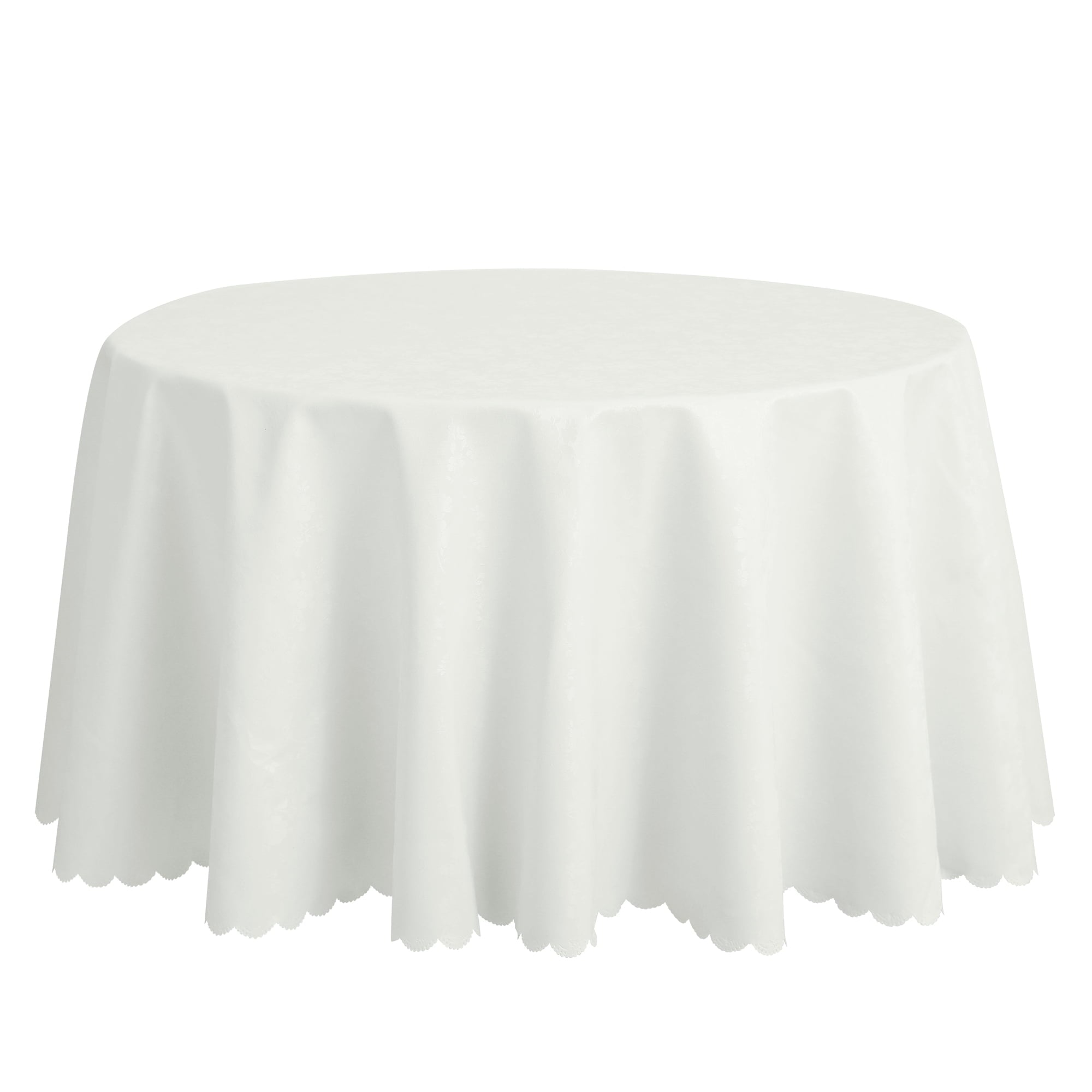 Unique Bargains Round Waterproof Vinyl Tablecloth, Wrinkle-Resistant Table Cover, Suitable Hibiscus Coffee 63x63inch