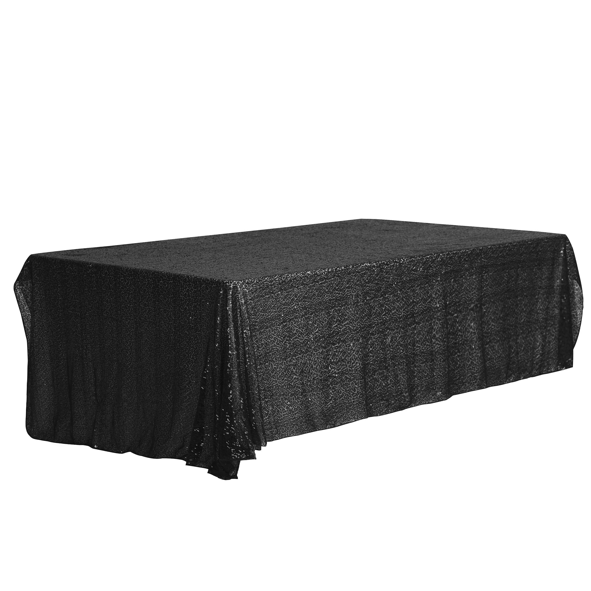 Unique Bargains Sequin Table Covers for Dining Room Parties or Dances Tablecloths Pink 47"x71"