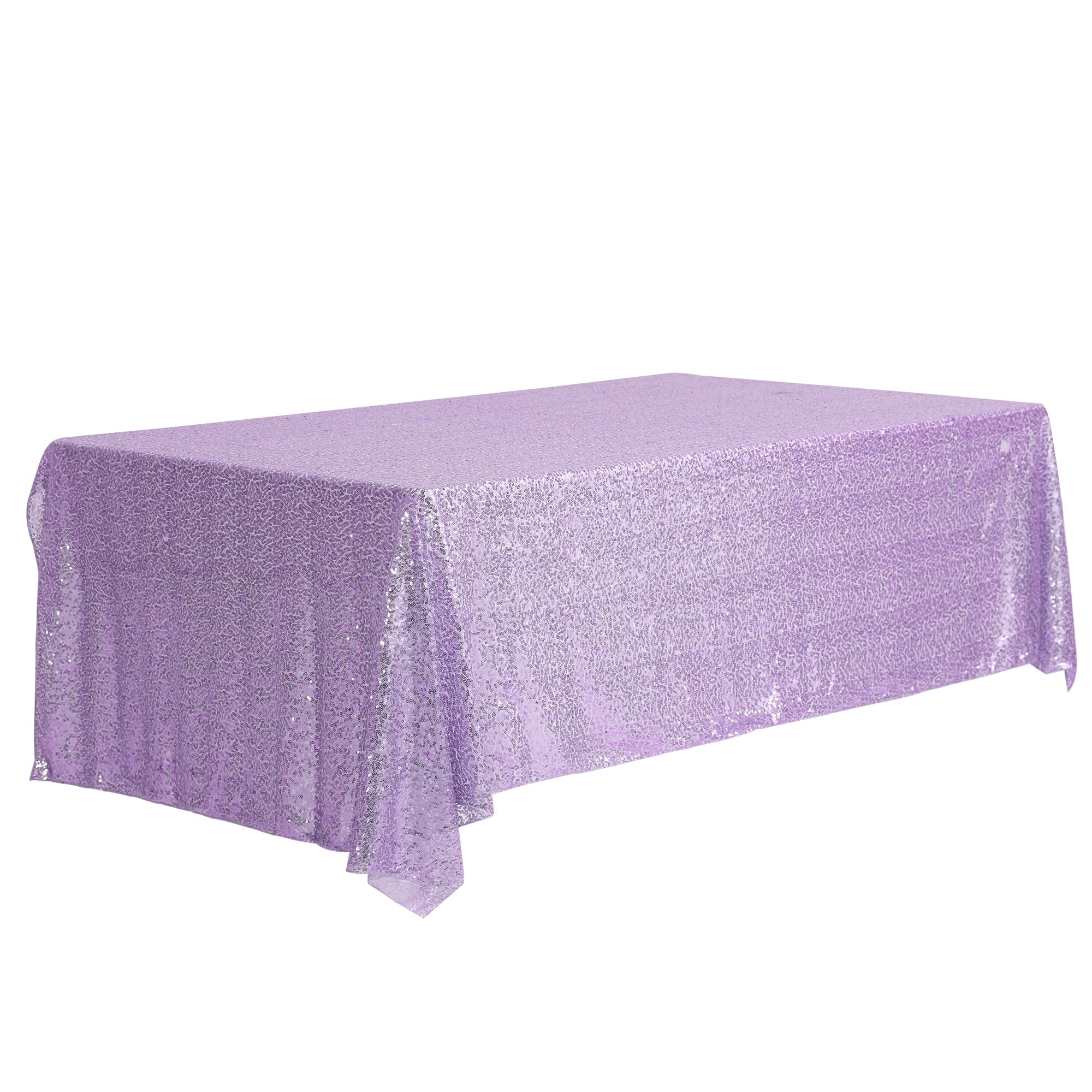 Unique Bargains Sequin Table Covers for Dining Room Parties or Dances Tablecloths Pink 47"x71"