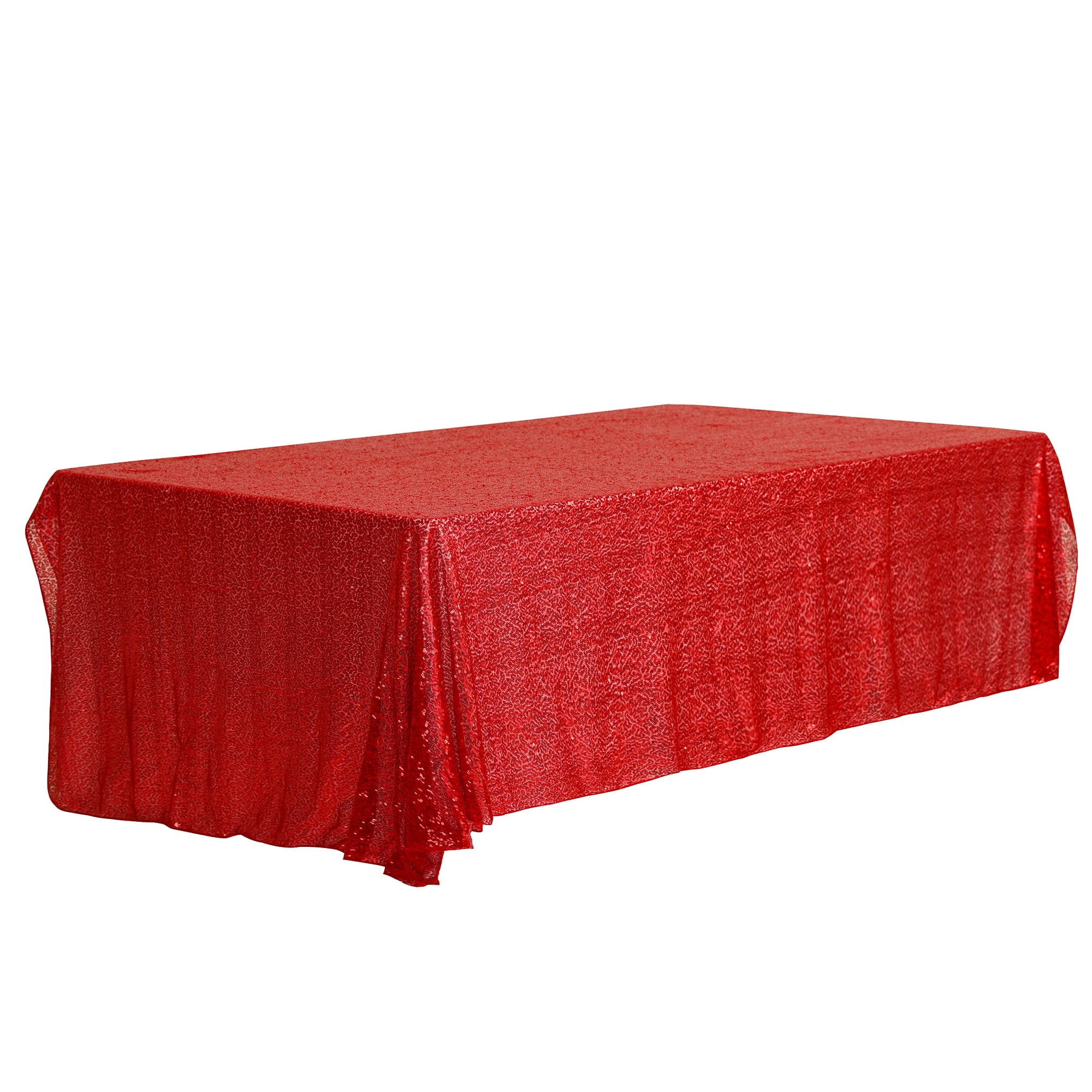 Unique Bargains Sequin Table Covers for Dining Room Parties or Dances Tablecloths Pink 47"x71"