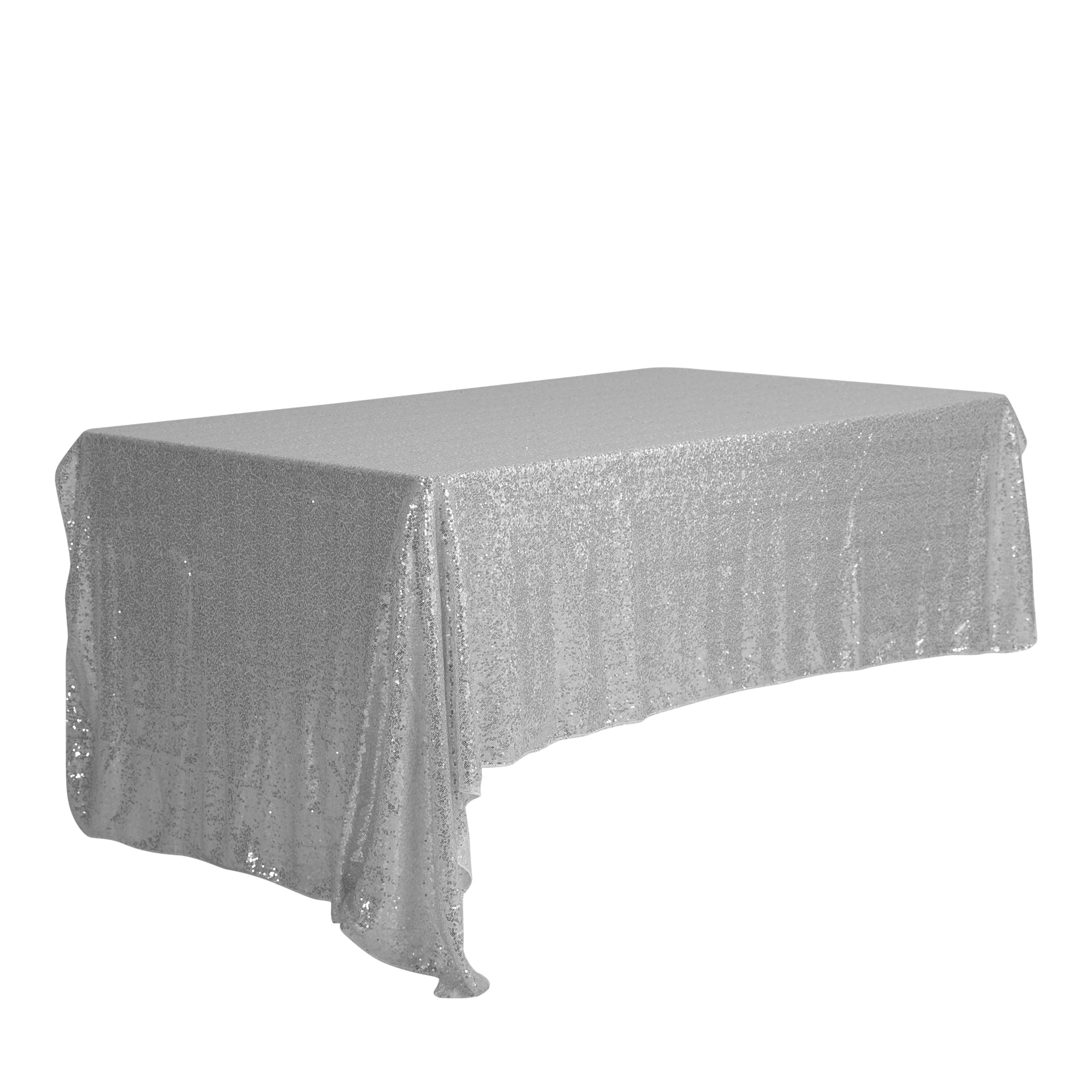 Unique Bargains Sequin Table Covers for Dining Room Parties or Dances Tablecloths Light Purple 71"x71"
