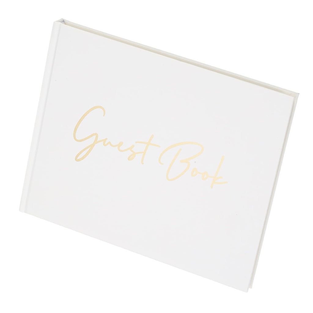 Uxcell Guest Book, 100 Pages Wedding Guest Reception Signature Book Party Decorations Supplies with Pen Signboard for Birthday Bridal Shower, Black