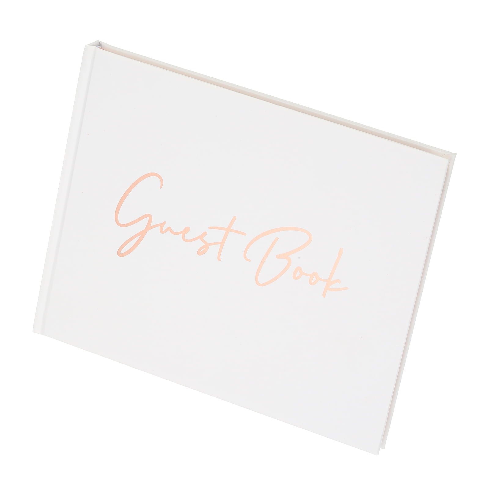 Uxcell Guest Book, 100 Pages Wedding Guest Reception Signature Book Party Decorations Supplies with Pen Signboard for Birthday Bridal Shower, Gold