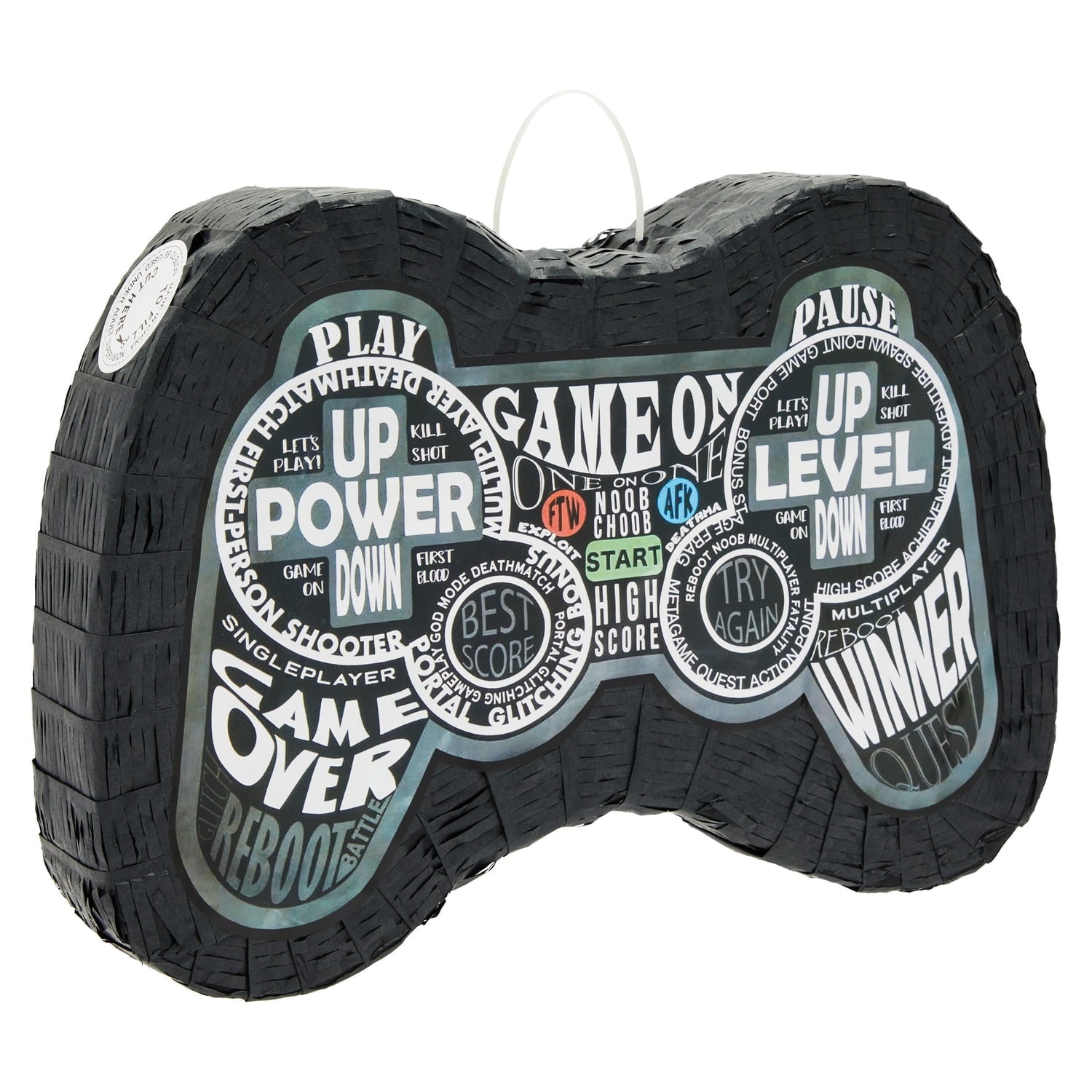 Video Game Pinata for Boys, Gamer Birthday Decorations and Party Supplies, Controller Shaped (Small, 16.5x11x3 in), For Ages 3+