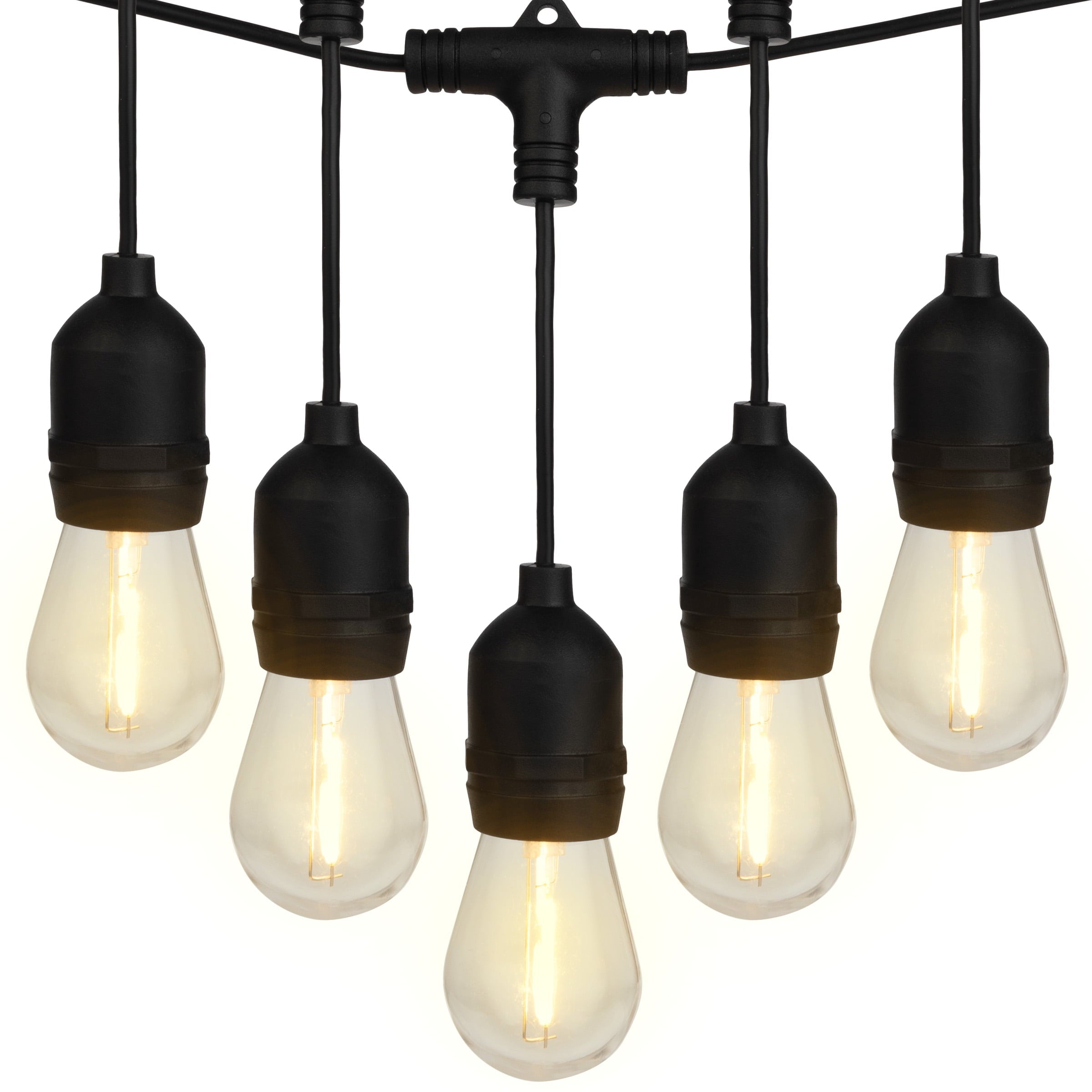 Pure Garden 50FT Outdoor String Lights with Vintage-Style LED Edison Bulbs