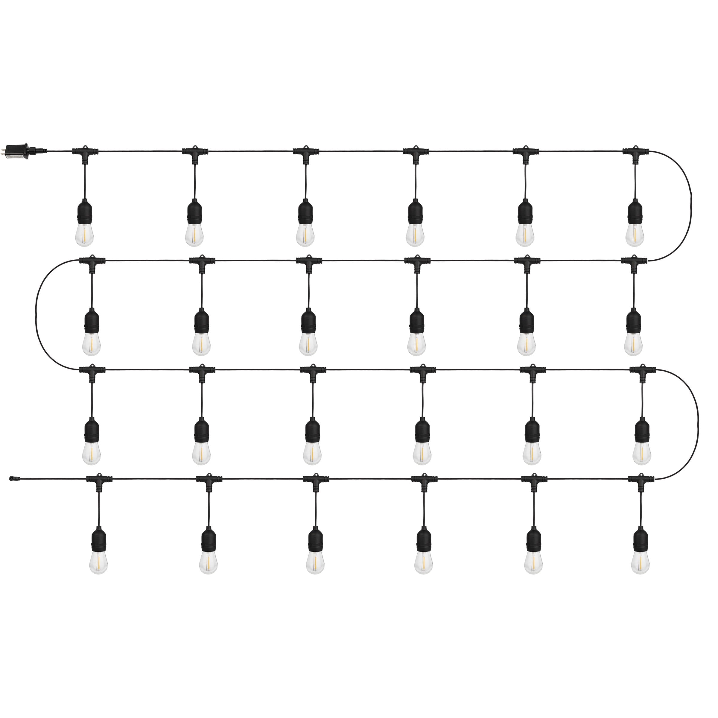 Pure Garden 50FT Outdoor String Lights with Vintage-Style LED Edison Bulbs