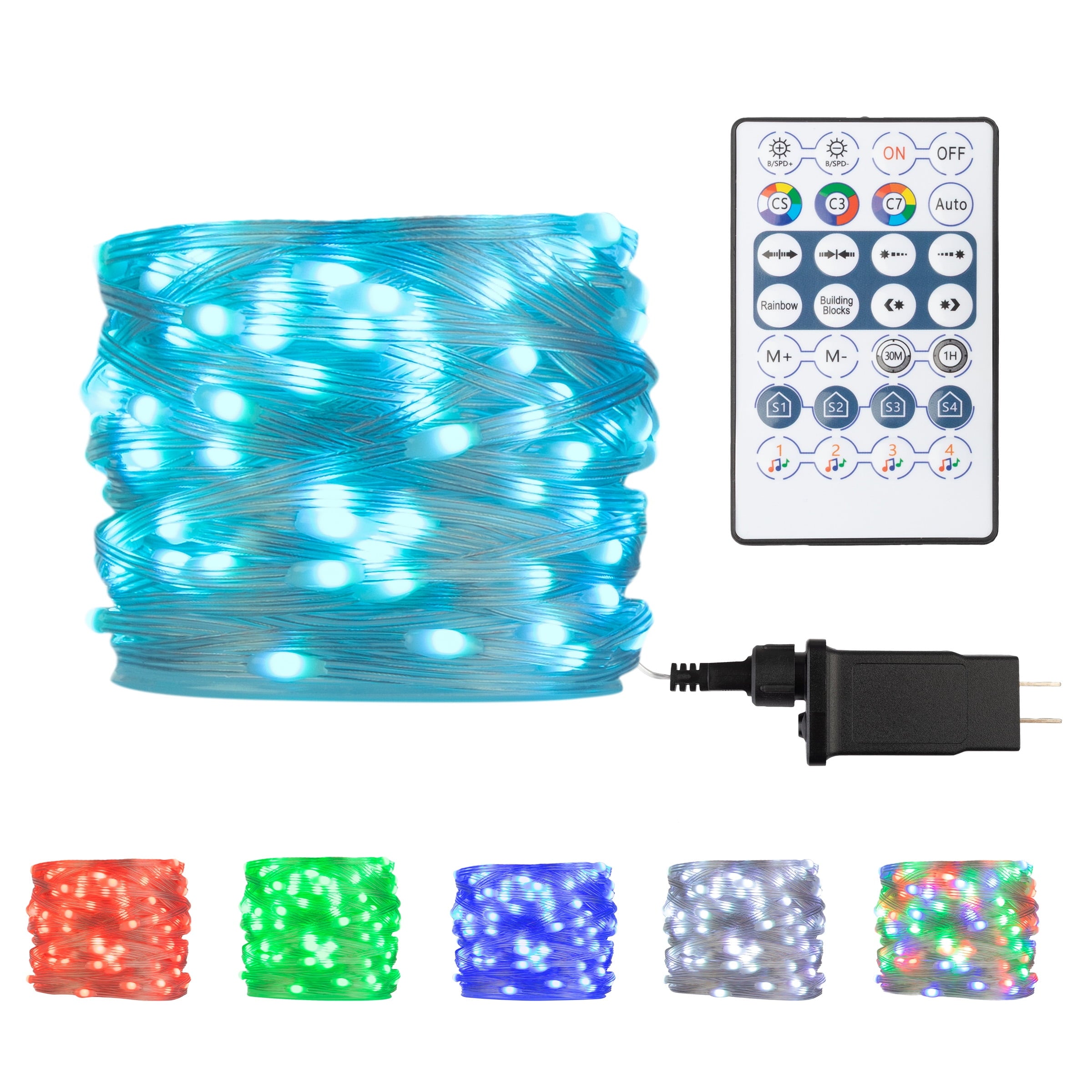 Pure Garden 72ft 200 LED Color Changing Outdoor Rope Lights with Remote