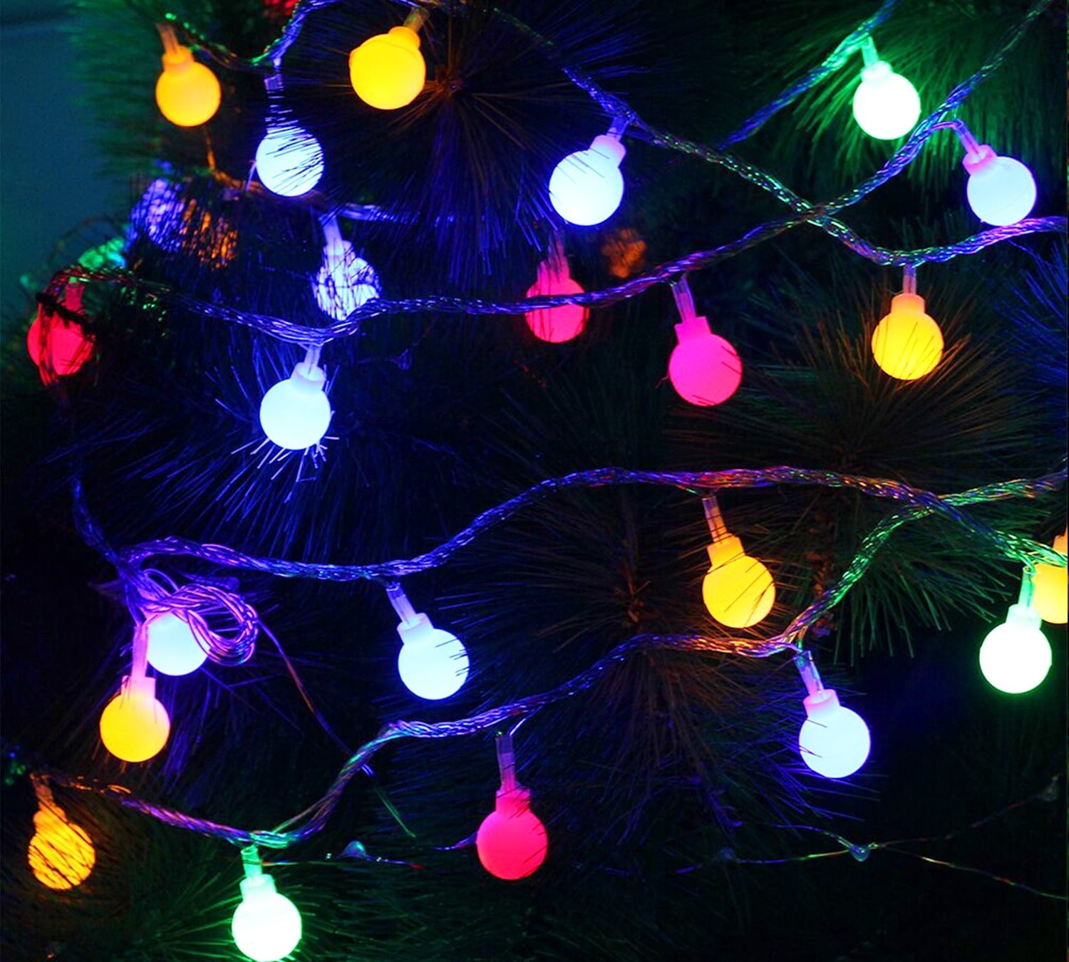 Multi-Colored LED Christmas String Lights, Curtain Lights for Bedroom
