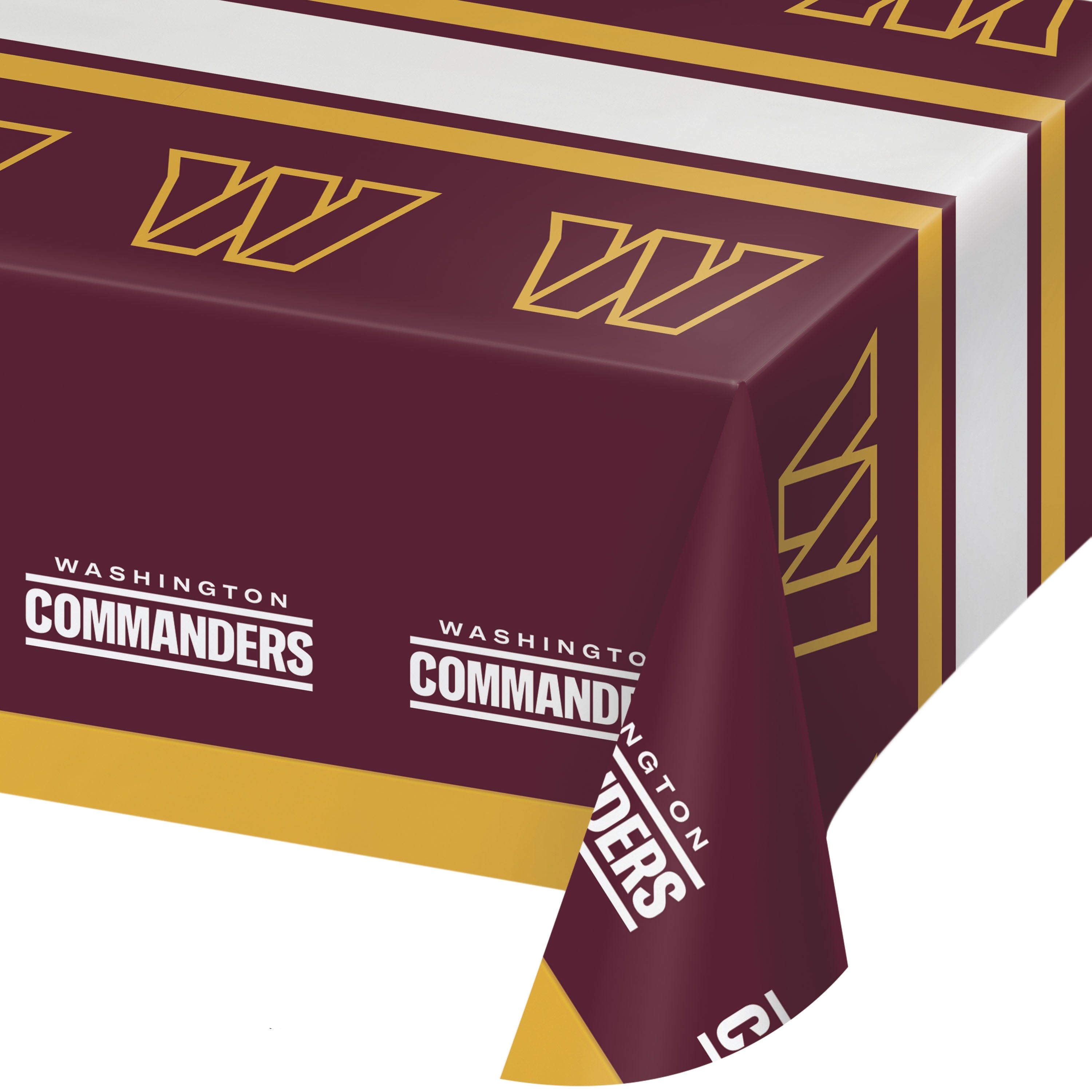 Washington Commanders Plastic Tablecloth, 3 ct
