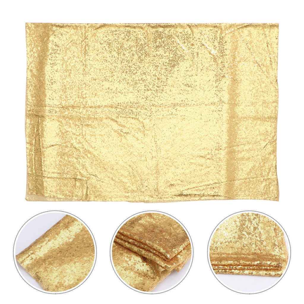 YSNOOWE 1Pack Gold Sequin Backdrop 1.2x1.8M for Background Fabric Use