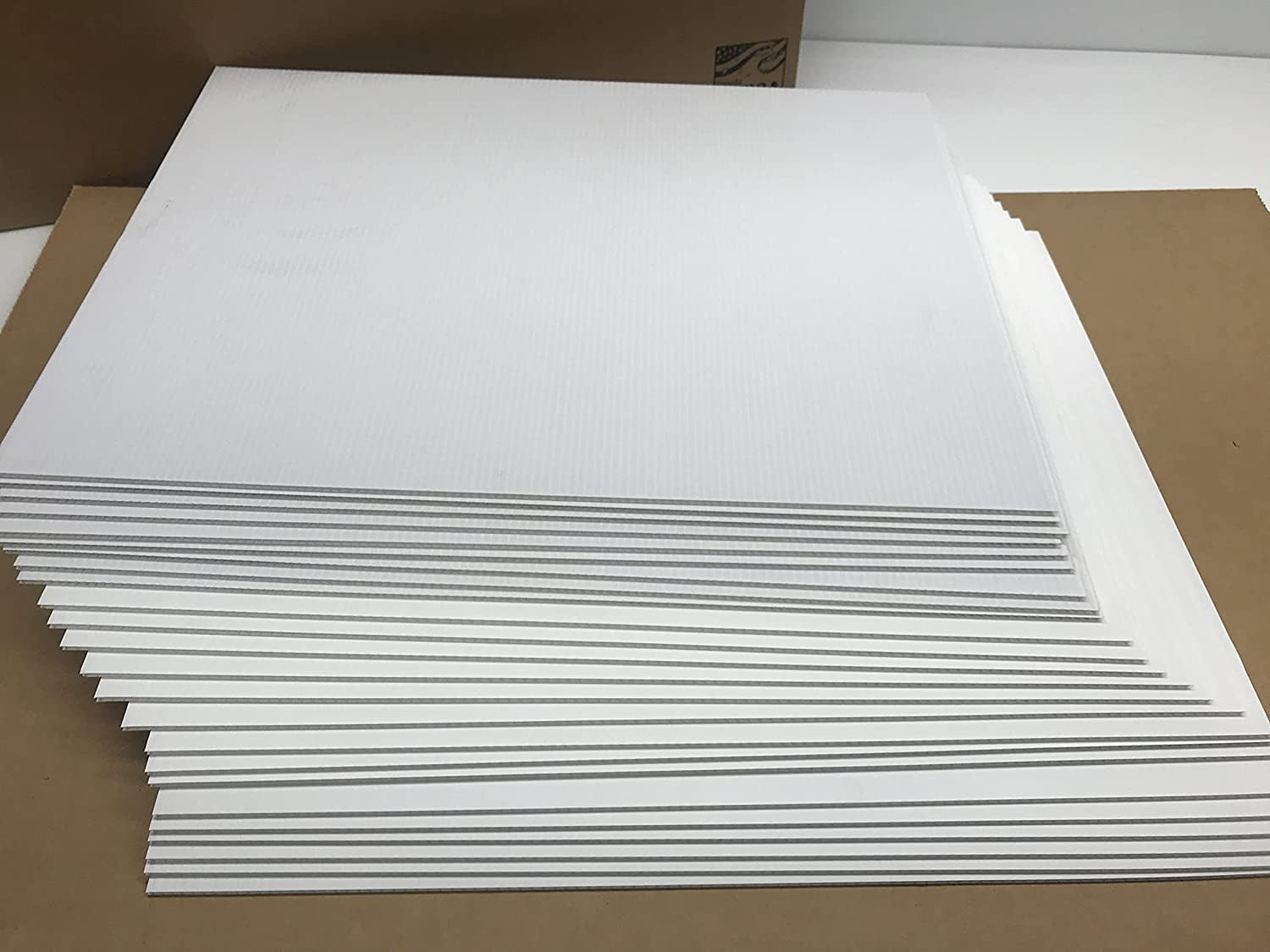 Yard Signs 50 Pack, Signs Board, Flute 18 Corrugated Signs Board, Great for Advertising Any Events, Open House, Yard Sales, Direction Signs, Ship Same Day (50Signs24x18), 24x18 inch