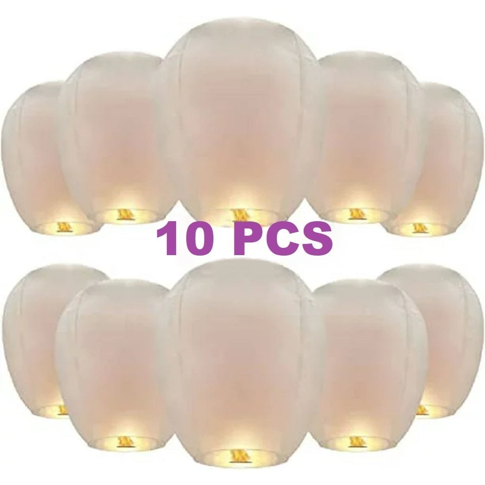 ZAP Chinese Paper Lanterns,20 Pack White Paper Wishing Lanterns for Weddings, Birthday Party, New Years, Festival(White)