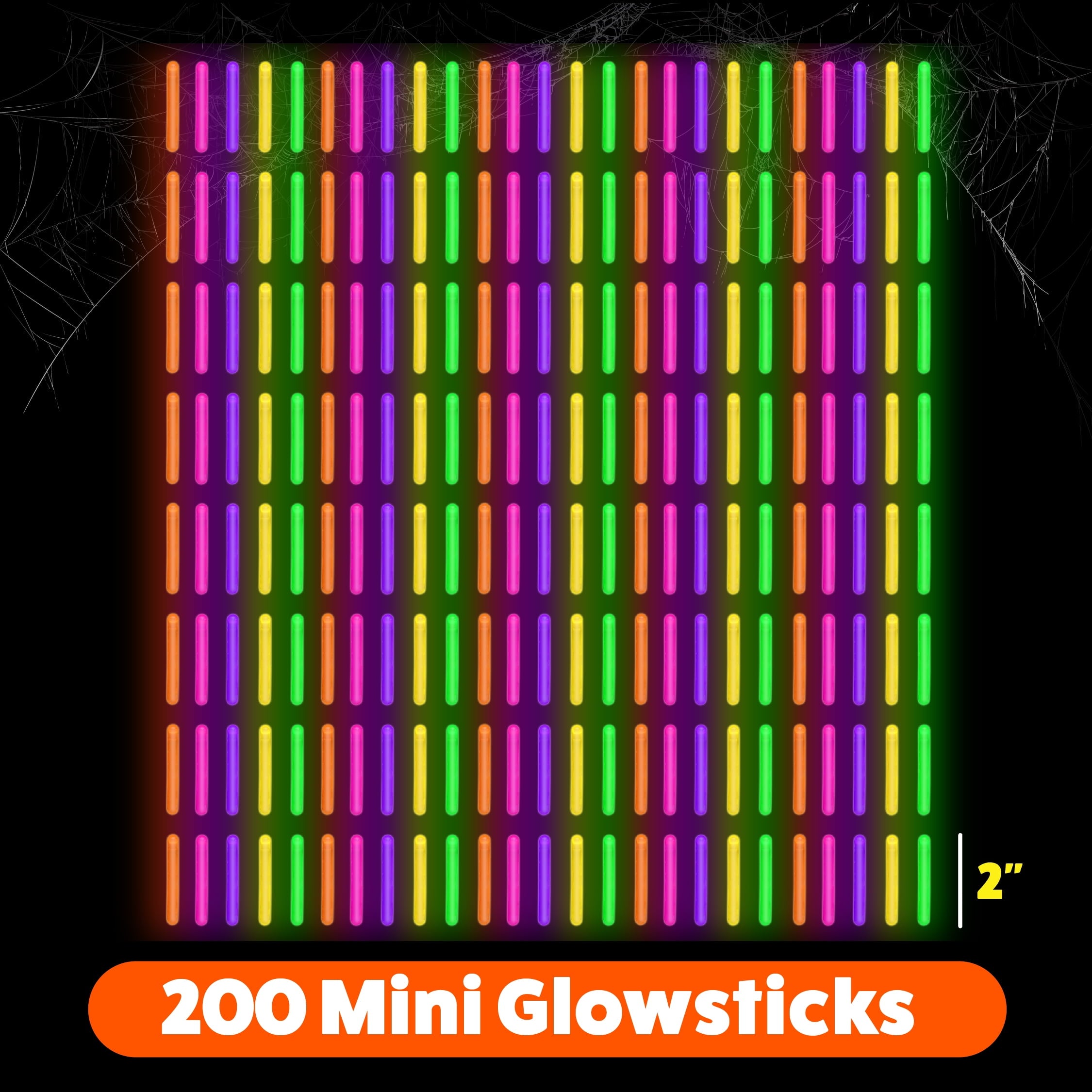 Party Sticks Mini Glow Sticks | 200pcs Glow in the Dark Easter Party Supplies