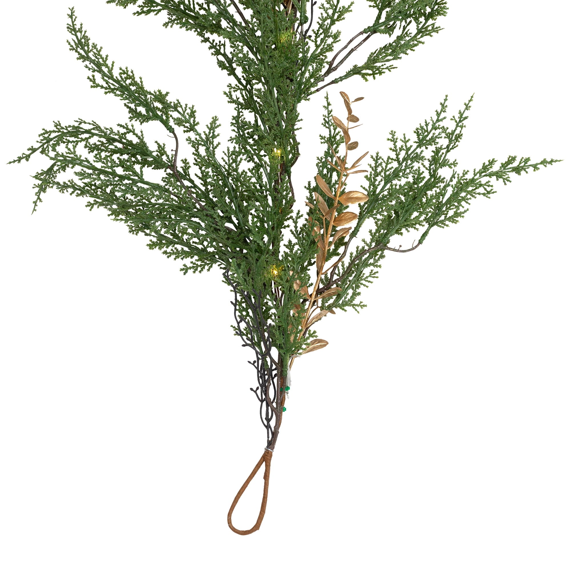 Northlight Real Touch™ Pre-Lit Cedar Pine Artificial Christmas Garland - 10' - Warm White LED