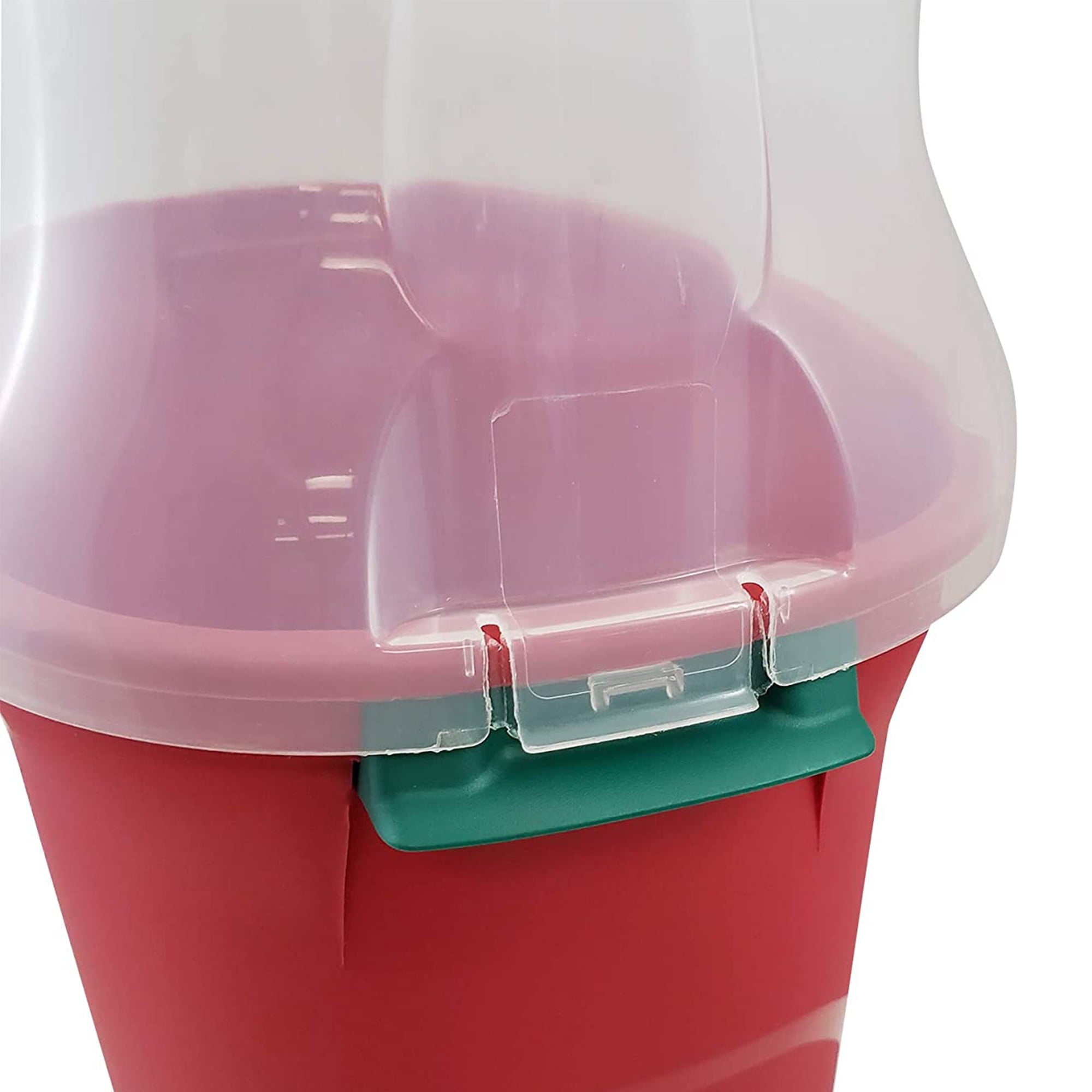 Open Box 30-In Vertical Gift Wrap Storage Container Box, Red, Clear Lid(2 Pack)