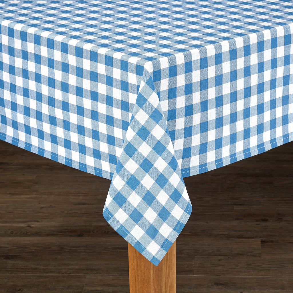 Conventry Black Buffalo Check 100% Cotton Tablecloth 60"X104"