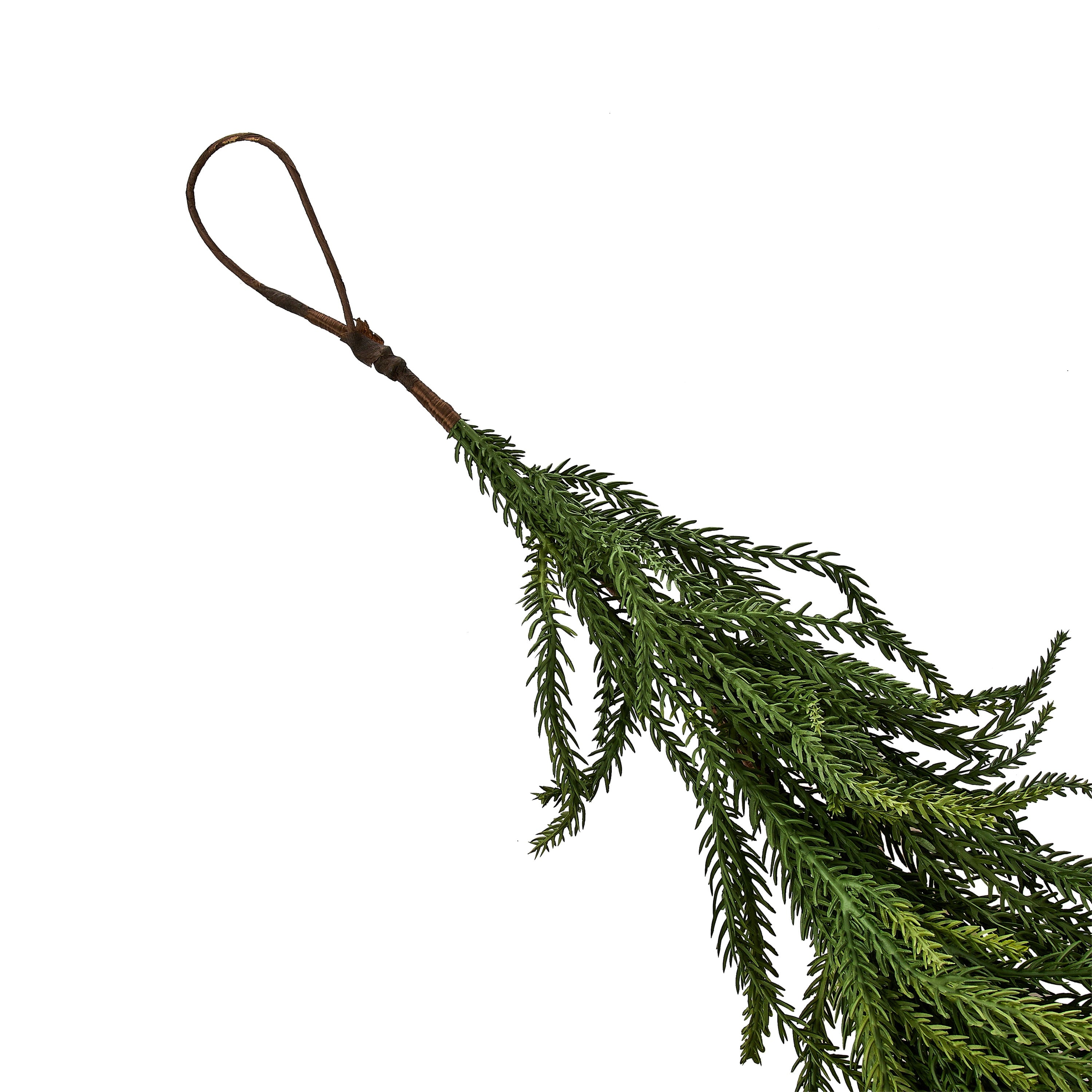My Texas House 9ft Natural Feel Norfolk Artificial Christmas Garland, Non-lit, Green, Soft PE