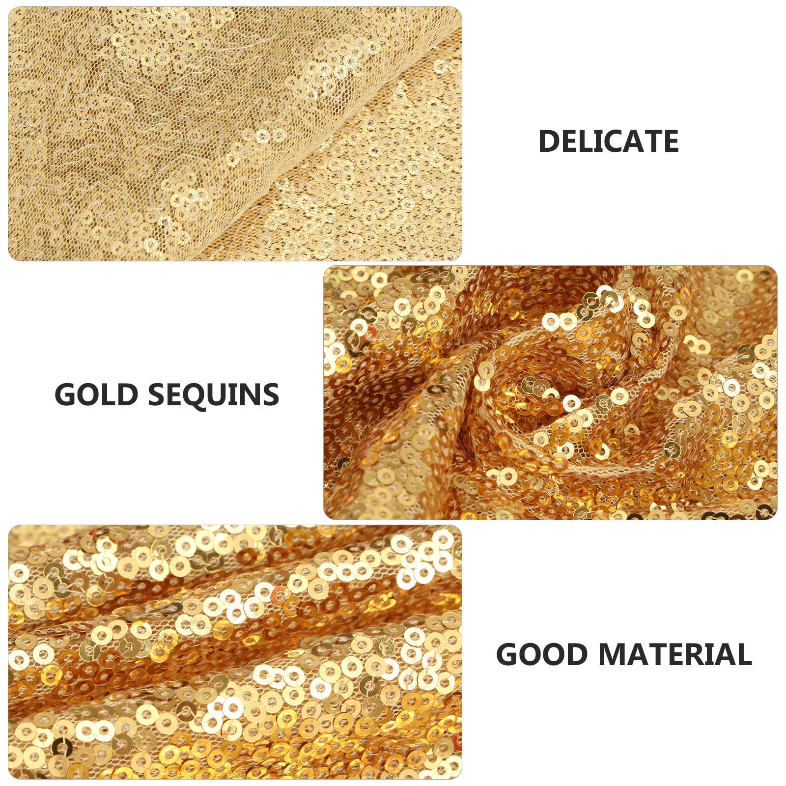 MLINS Party Backdrop Wedding Decor 180.00X120.00X0.10CM Golden