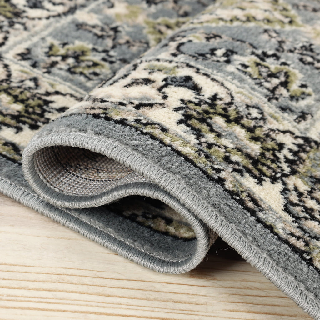 Superior Lille Traditional Floral Indoor Runner Rug, Cream, 8' x 10'