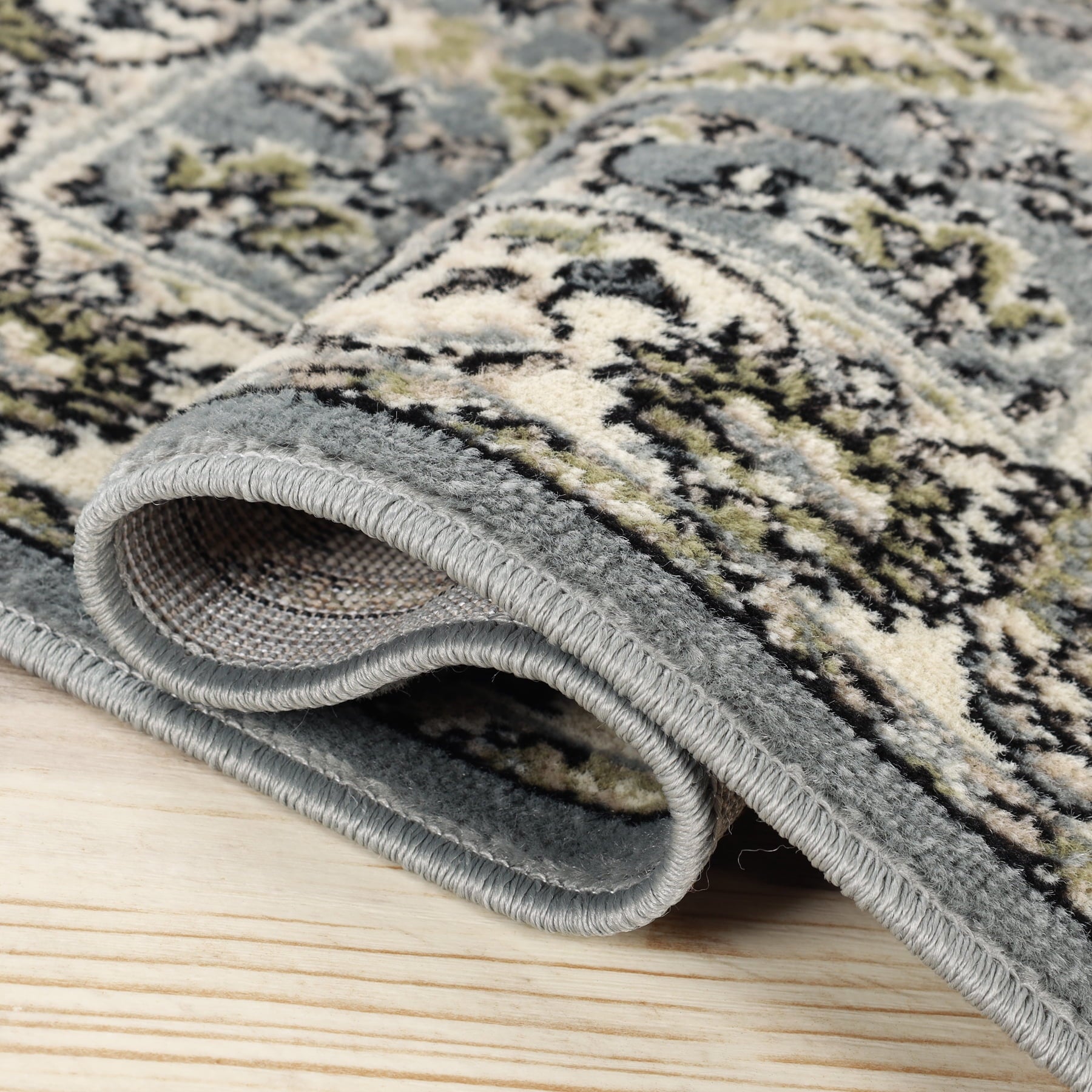 Superior Lille Traditional Floral Indoor Runner Rug, Cream, 8' x 10'