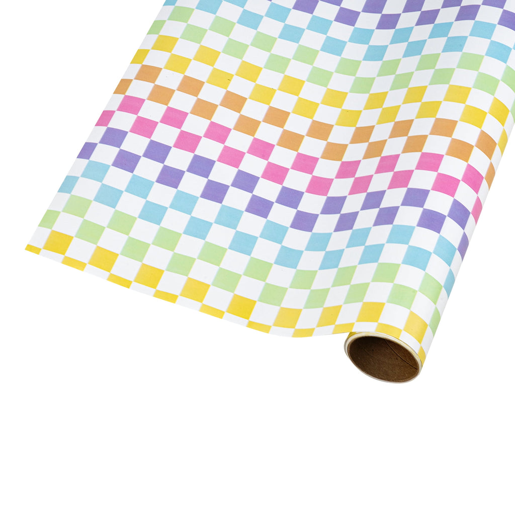 LaRibbons 30" x 8' Birthday Gift Wrap Kit, Wrapping Paper Rolls and Bows, Ribbon Eggs, Gift Tags, Pastel Party