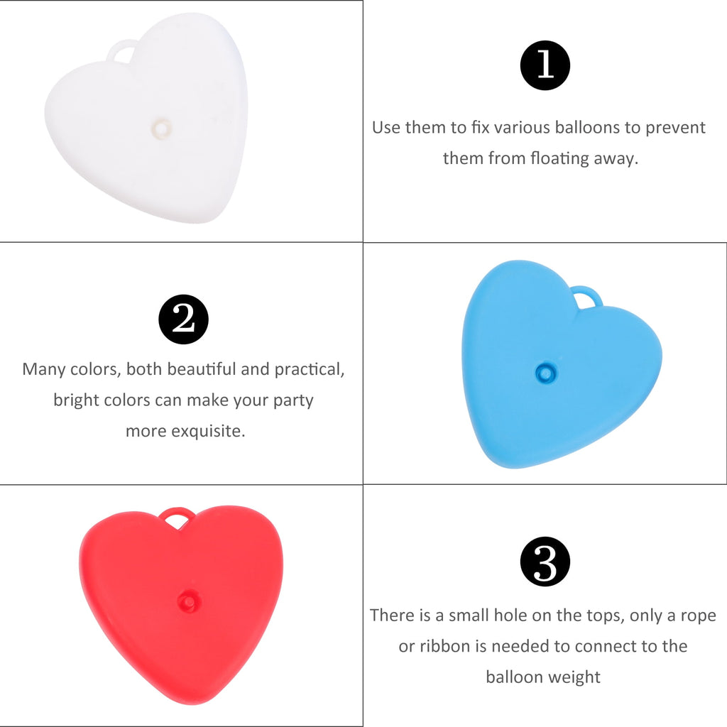 Raindrops 50 pcs Balloons Weights Colorful Heart Balloons Weights for Wedding Party