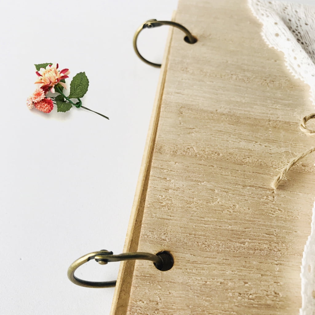 YIEMEEN Mr&Mrs Wedding Guest Book Personalized Rustic Wooden Signature Guestbook DIY Pho
