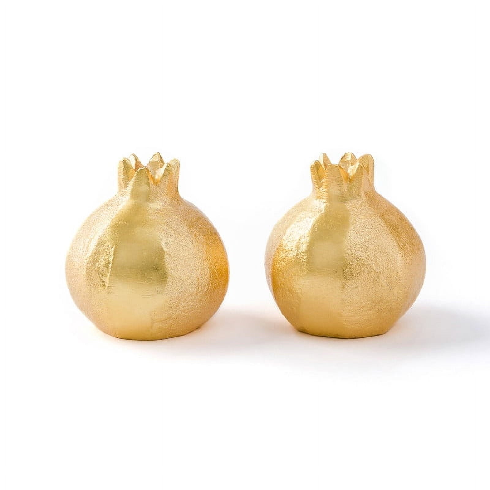 Pomegranate Salt & Pepper Shakers Hand Crafted Salt Celler Gold Tableware Shaker Set for Table Decor