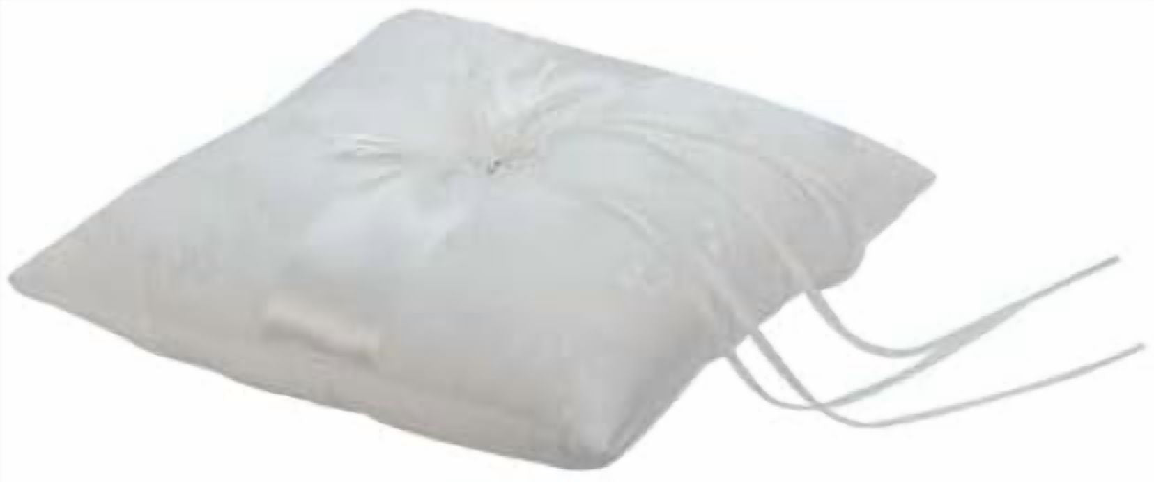 Shamrock Wedding Ring Bearer Pillow, White with Floral Embroidery White Standard