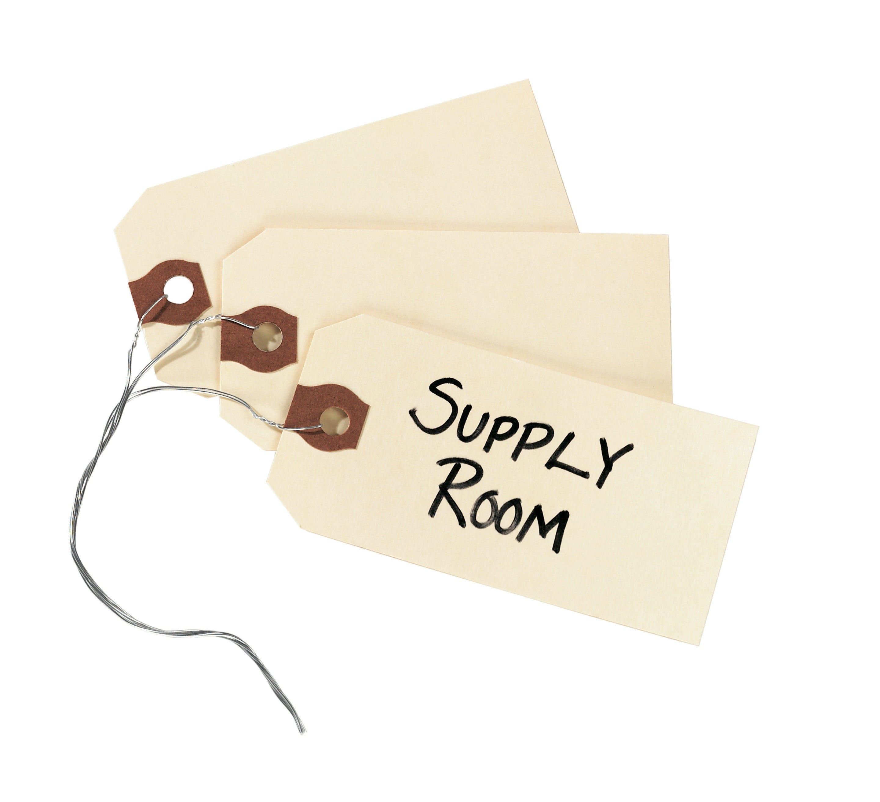 Avery Shipping Tags with Wire, 11.5 pt. Stock, 3-1/4" x 1-5/8", 1,000 Manila Hang Tags (12602)