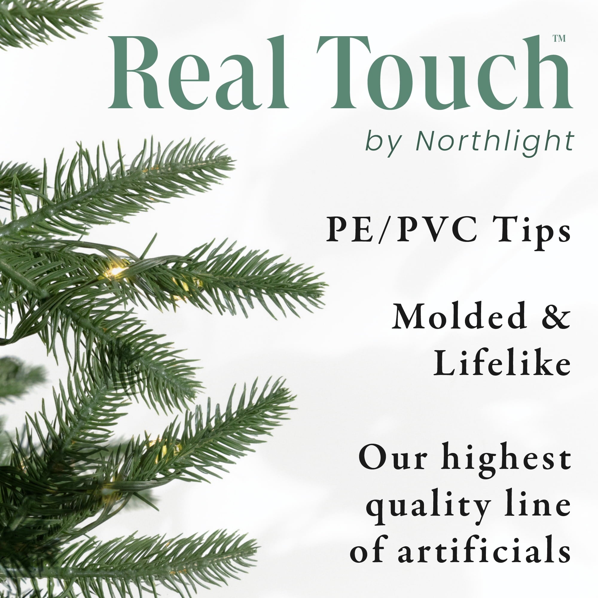 Northlight Real Touch™️ Snow Valley Pine Artificial Christmas Garland - Unlit - 9' x 10"