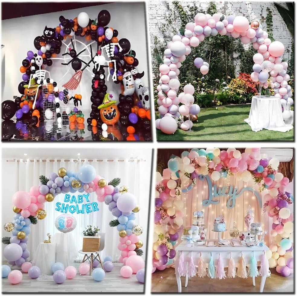 Balloon Arch Stand Kit, 2IN1 Metal Balloon Column Arch with Weighted Water Bag for Birthday, Graduation Ceremony, Baby Baptism, Wedding, Engagement , Various Festival Party Decoration