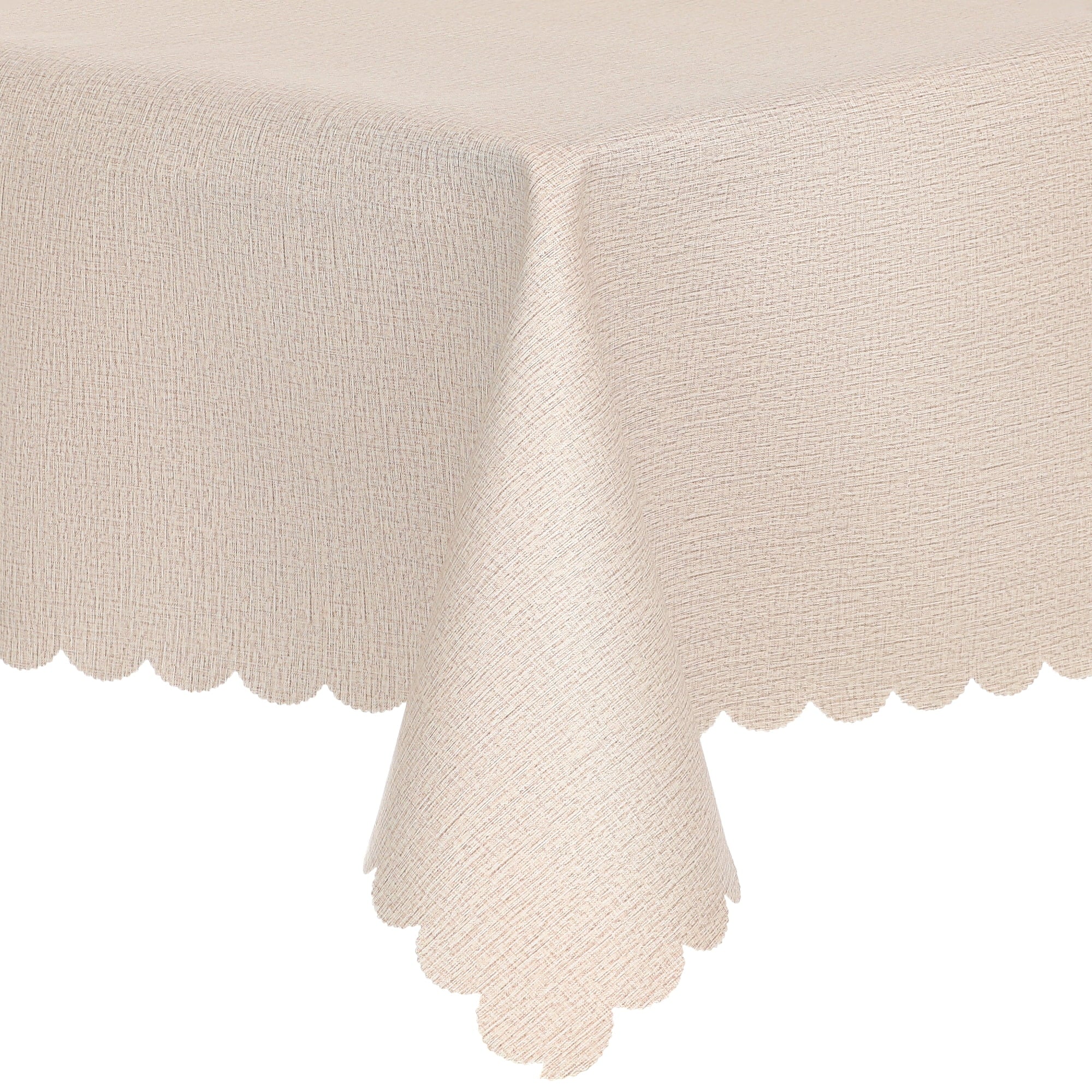 Unique Bargains 1 Pack Rectangle Tablecloth, Oil-Proof, Spill-Proof, and Water Resistance PVC Table Cover for Party Kitchen Dining Room Beige 55" x 71"