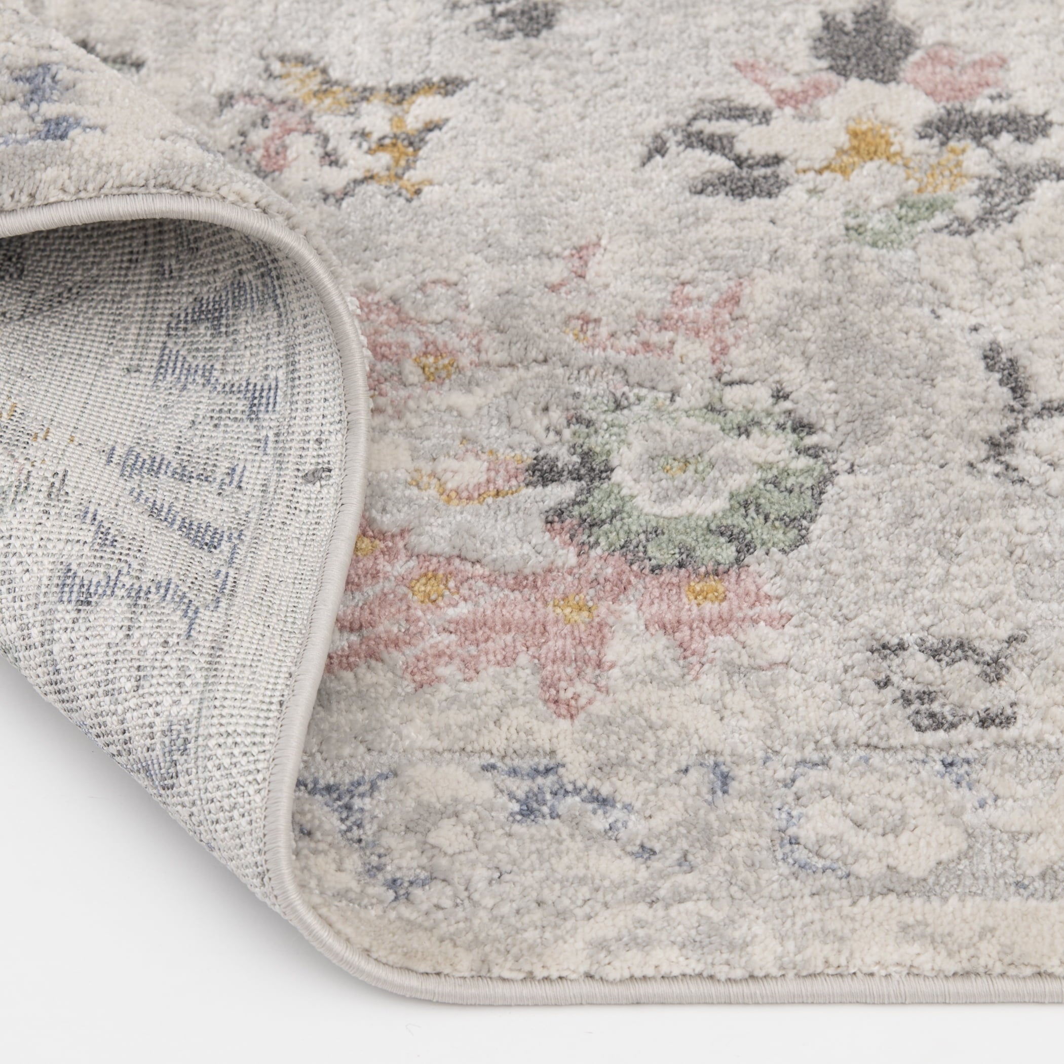 Better Homes & Gardens Persian Blooms Silver Indoor Area Rug, 5' x 7'