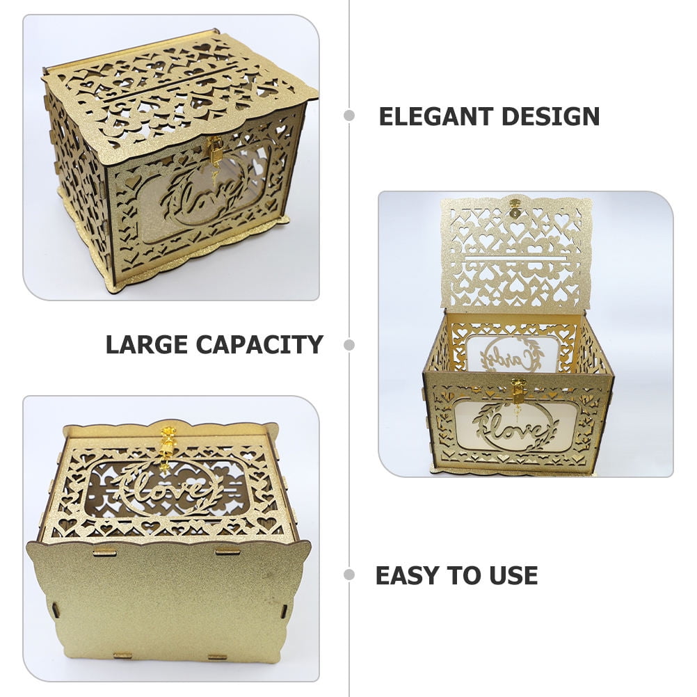 OUNONA Wedding Card Holder Anniversary Boxes Bridesmaid Cute with Lids