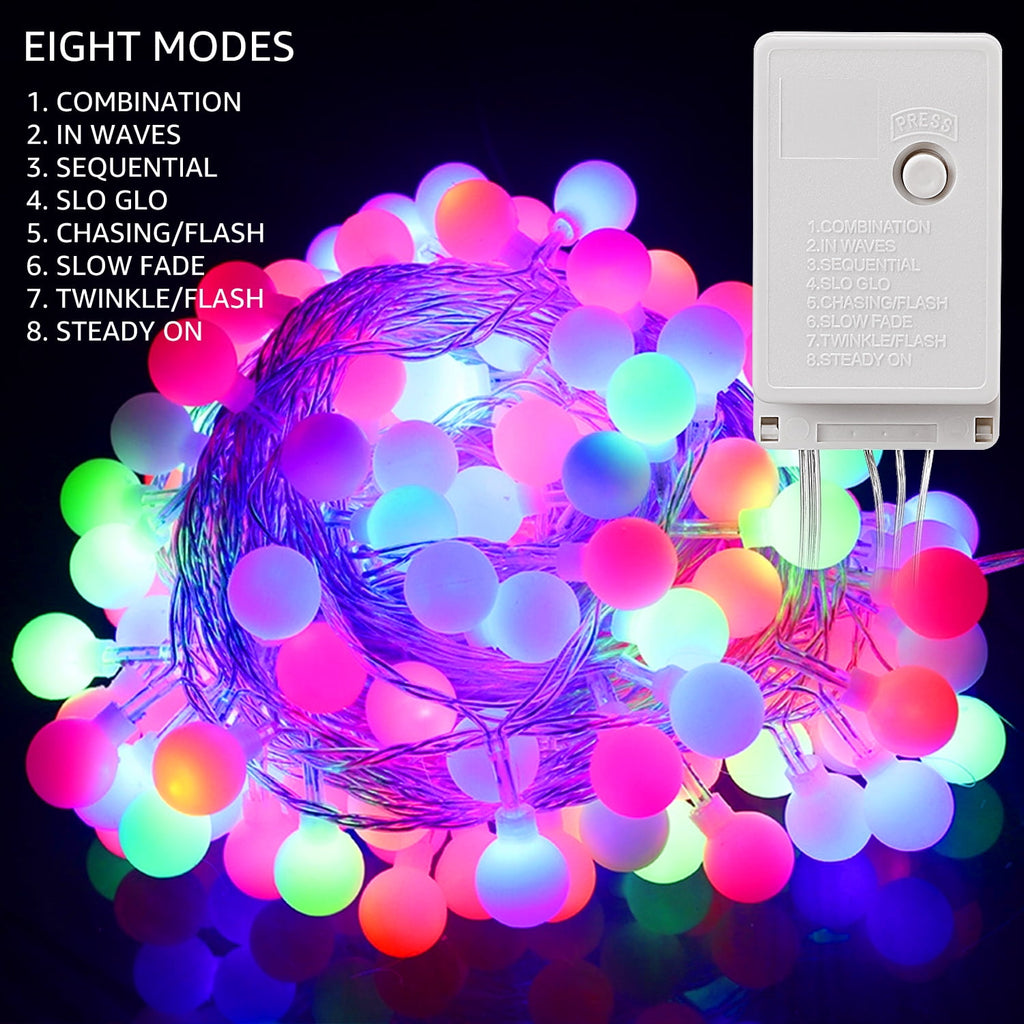 Multi-Colored LED Christmas String Lights, Curtain Lights for Bedroom