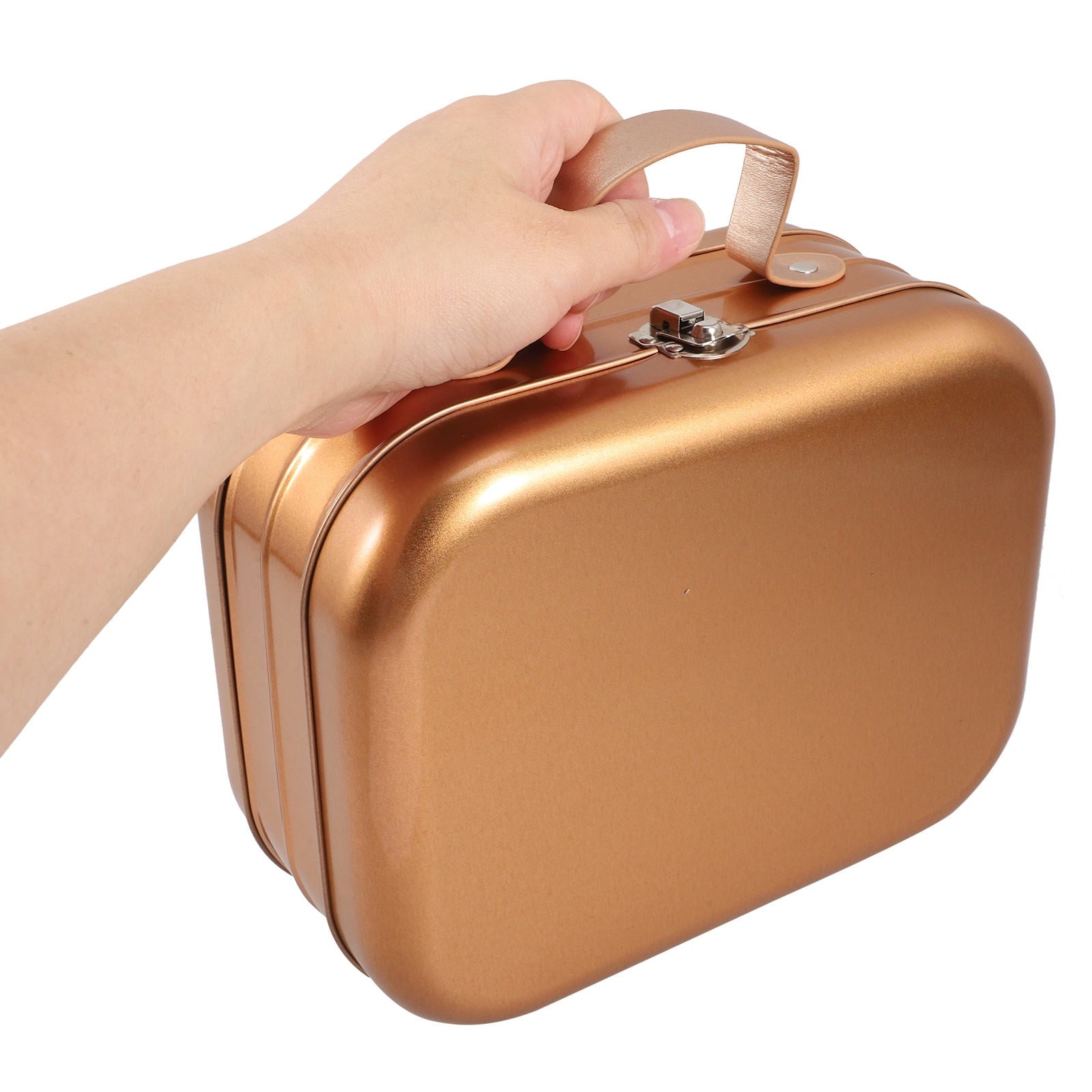 Hemoton 4pcs Keepsake Wrapping Case Handheld Handle Box Handheld Storage Box Tinplate Wrapping Handheld Box Tinplate Keepsake Container Box